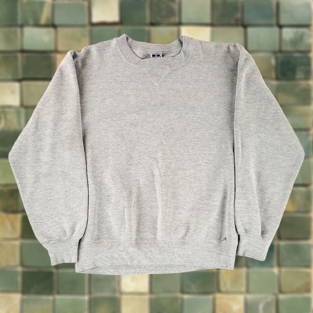 Russell Athletic VINTAGE Russell Athletic Sweatshirt Gray Long Sleeve Made USA Mens M Size US M / EU 48-50 / 2 - 1 Thumbnail