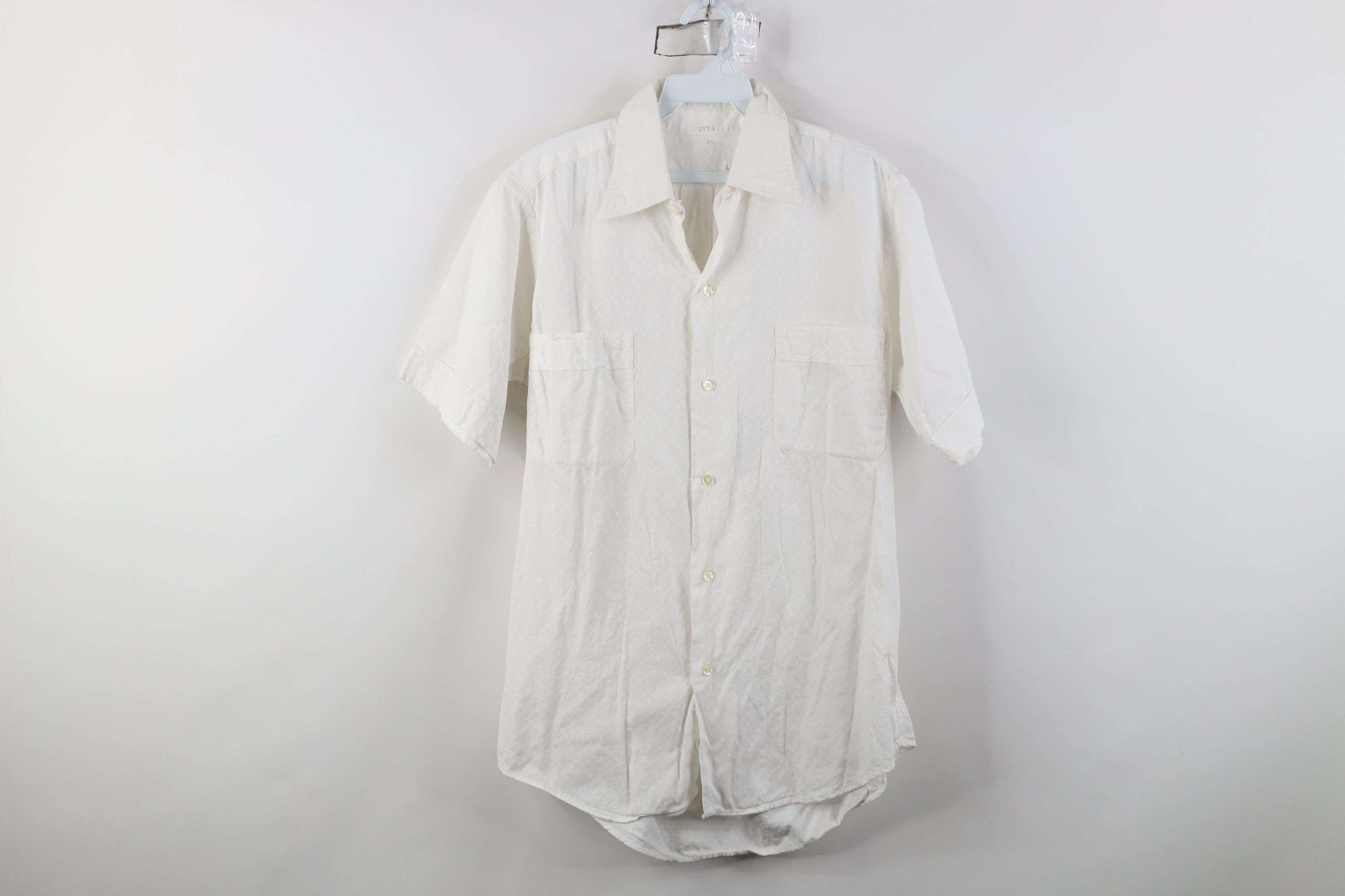 Vintage Vintage 50s Diamond Short Sleeve Collared Button Shirt USA Size US M / EU 48-50 / 2 - 1 Thumbnail