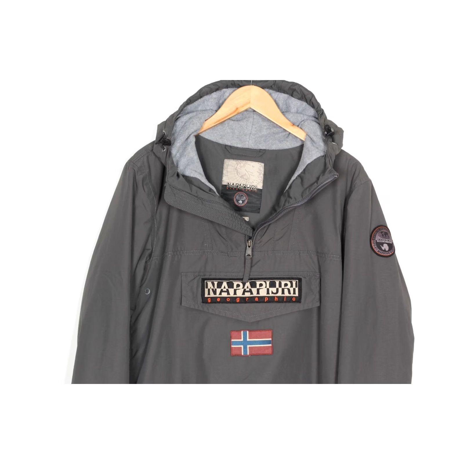 Napapijri Napapijri Jacket Winter Rainforest Hooded Anorak Jacket Men XS Grey MJ6164 Size US XS / EU 42 / 0 - 3 Thumbnail
