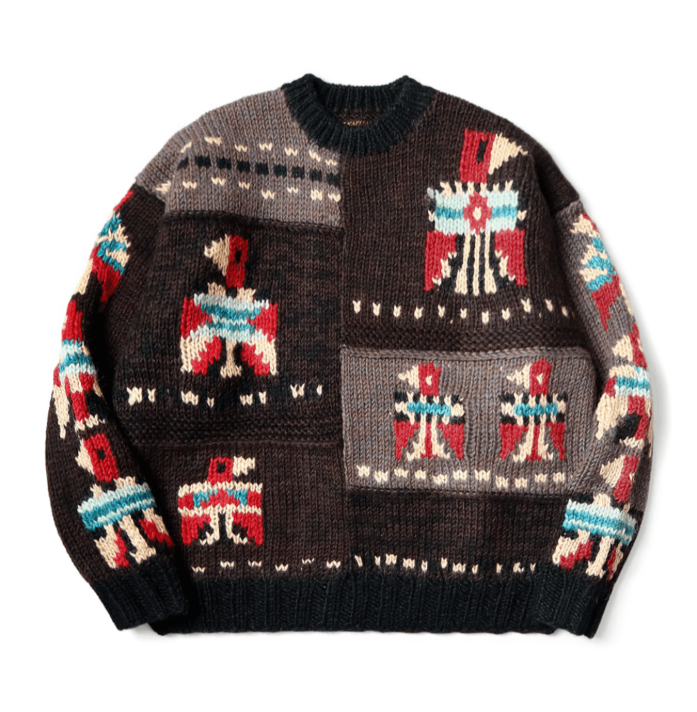 Kapital Hand Knit Santo Domingo Couchin Crew Sweater Size US L / EU 52-54 / 3 - 1 Thumbnail