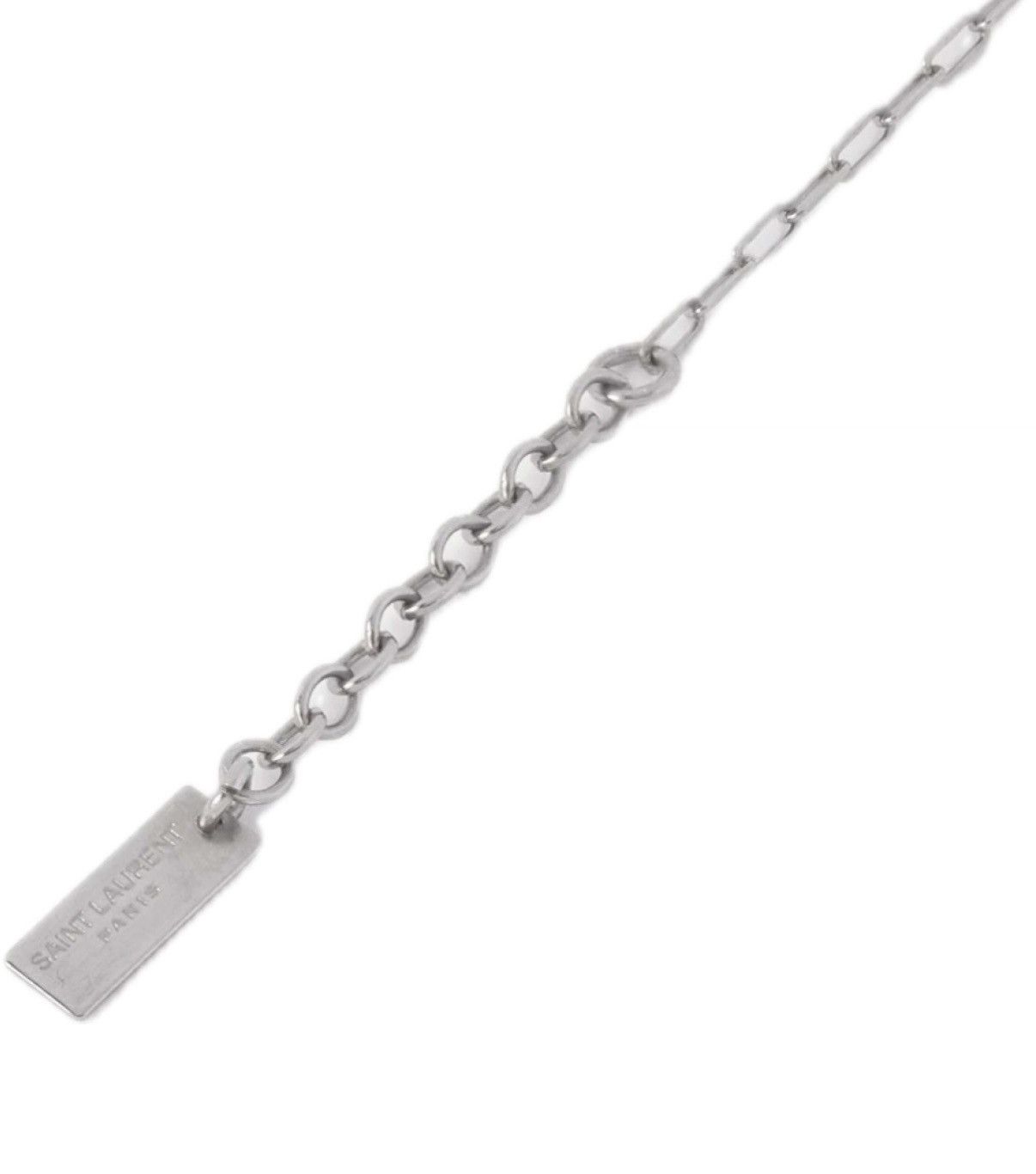 Saint Laurent Paris Saint Laurent Long Chain Necklace Silver NWT Size ONE SIZE - 4 Thumbnail