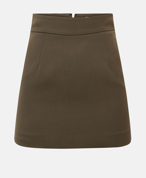 Wool-blend skirt
