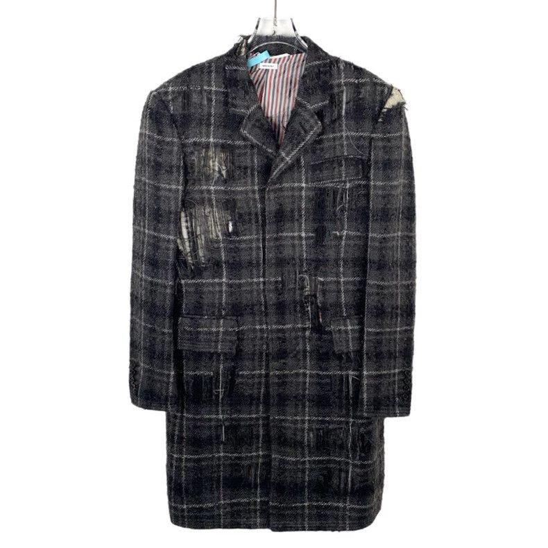 Thom Browne Thom Browne Destructive wind black and gray lapel plaid woo Size US XS / EU 42 / 0 - 1 Thumbnail