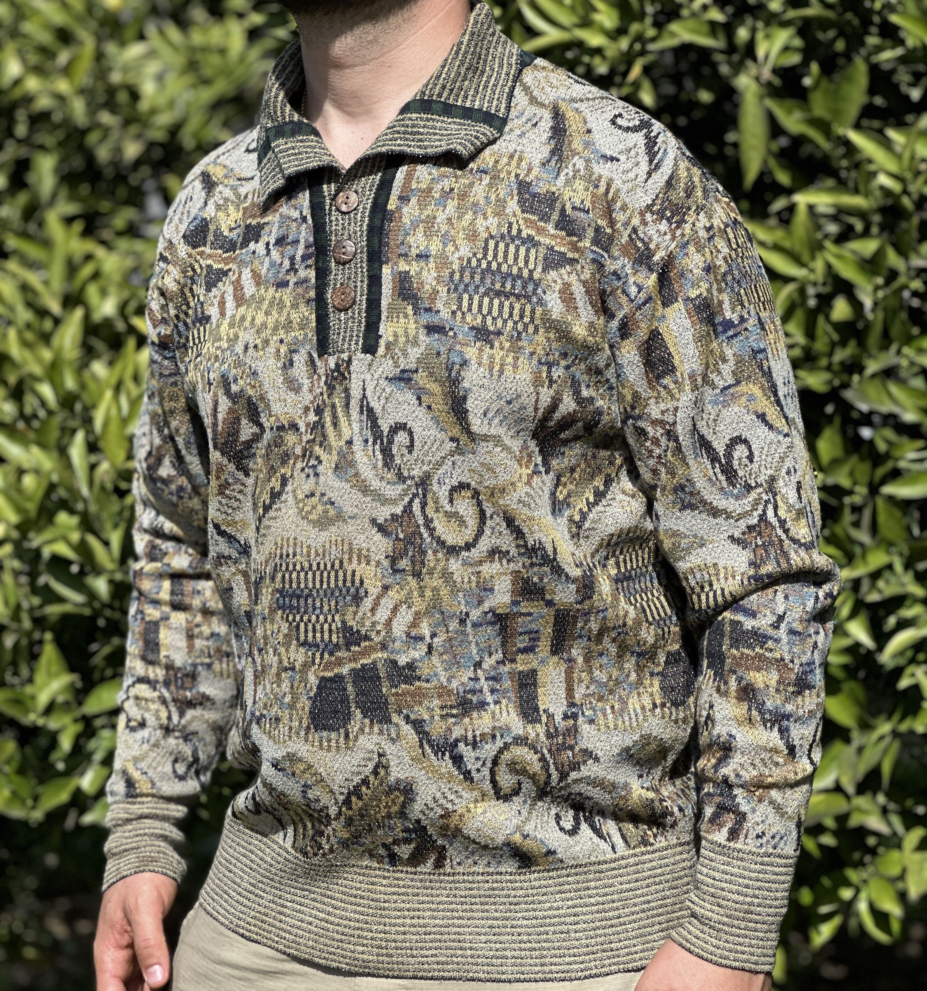 Missoni Missoni Sport Floral Polo Neck Cardigan Sweater Size M 50 Size US M / EU 48-50 / 2 - 9 Thumbnail