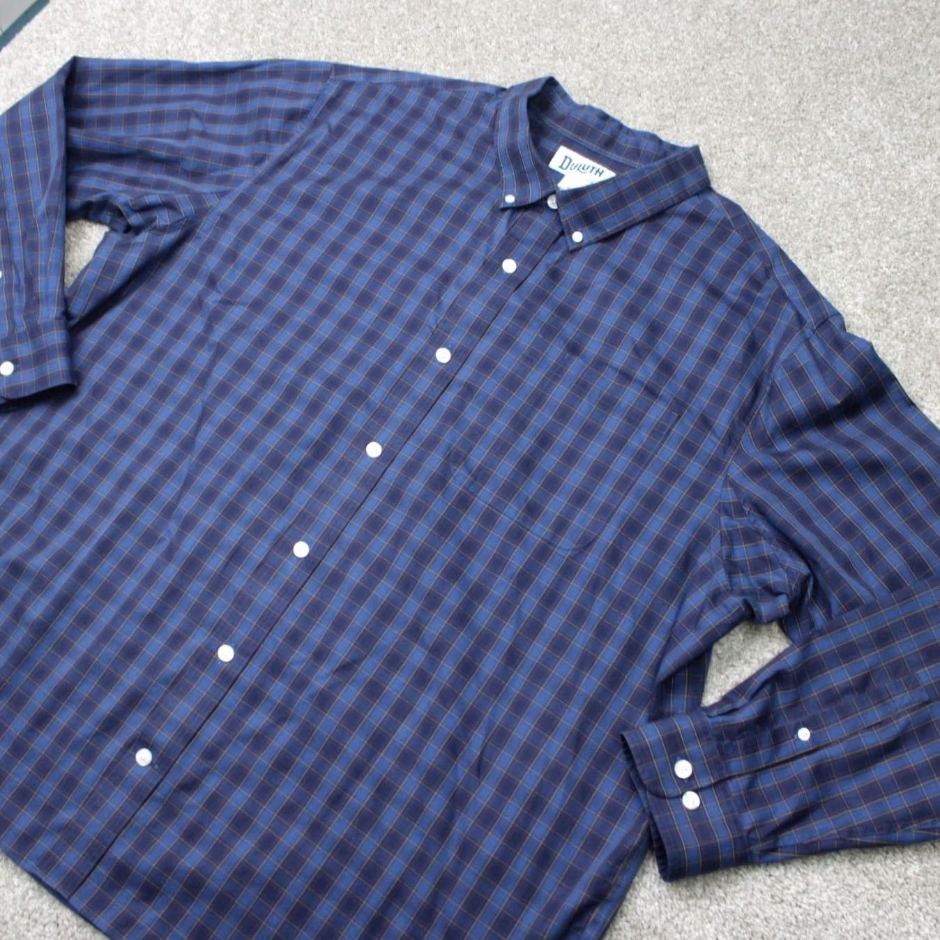 Vintage Duluth Shirt Mens 2XL Blue Plaid Relaxed Fit Long Sleeve Button-Up Casual Workwear Shirt Size US XXL / EU 58 / 5 - 3 Thumbnail