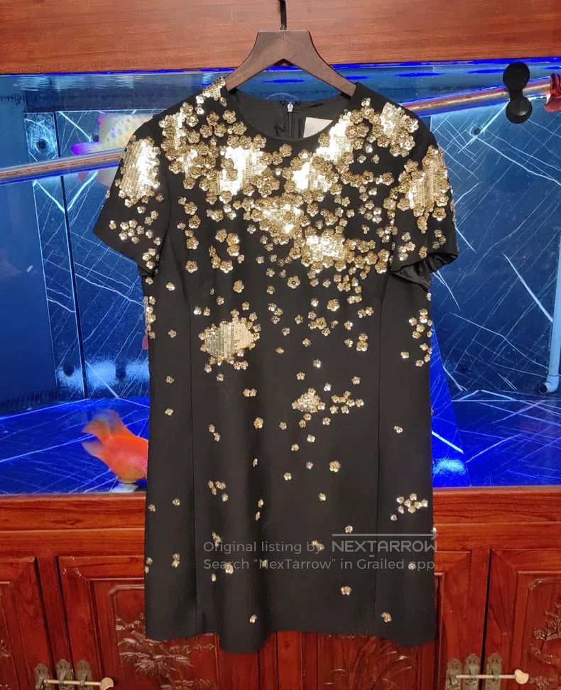 Valentino Valentino Sequin beaded stud dress Size L / US 10 / IT 46 - 1 Thumbnail