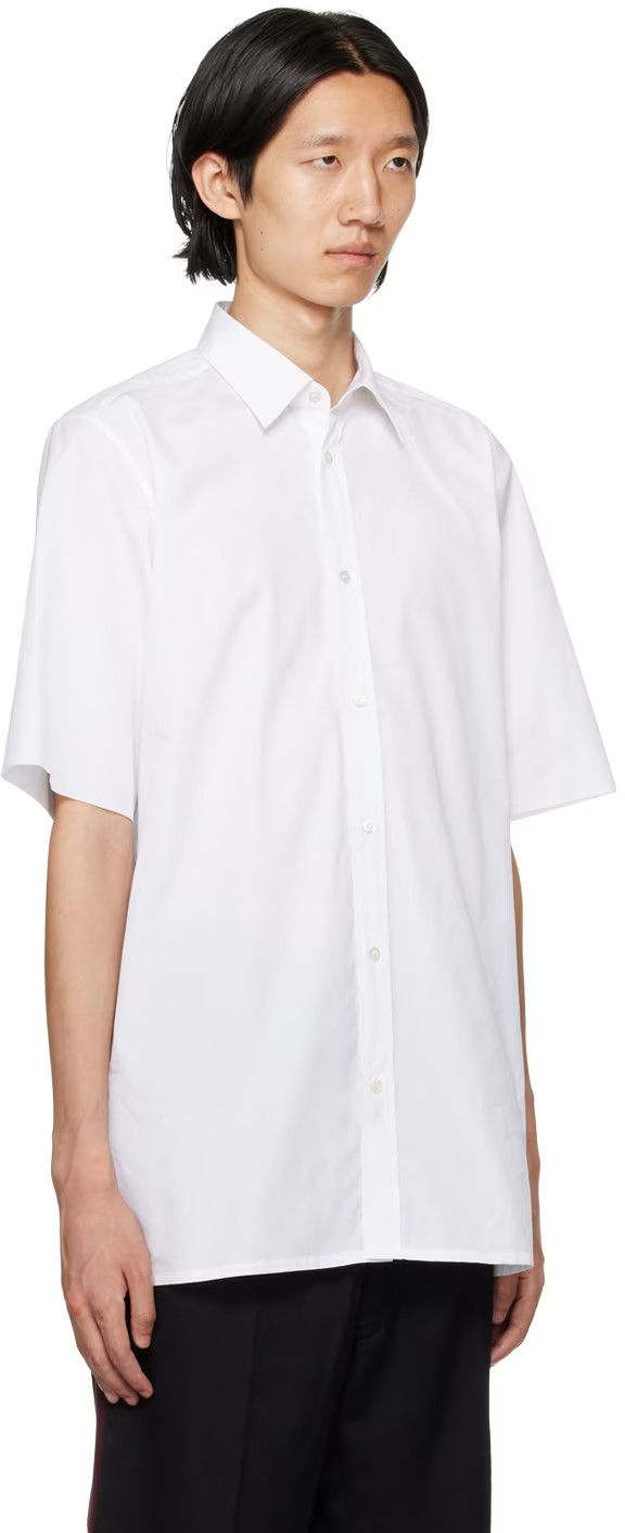 Maison Margiela o1y1124 Short Sleeves Vented Shirt In White Size US L / EU 52-54 / 3 - 3 Thumbnail
