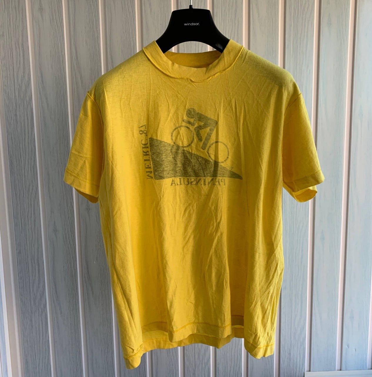 Vintage Vintage 1987 Peninsula Metric Century TWC Yellow T-Shirt Size US M / EU 48-50 / 2 - 4 Thumbnail