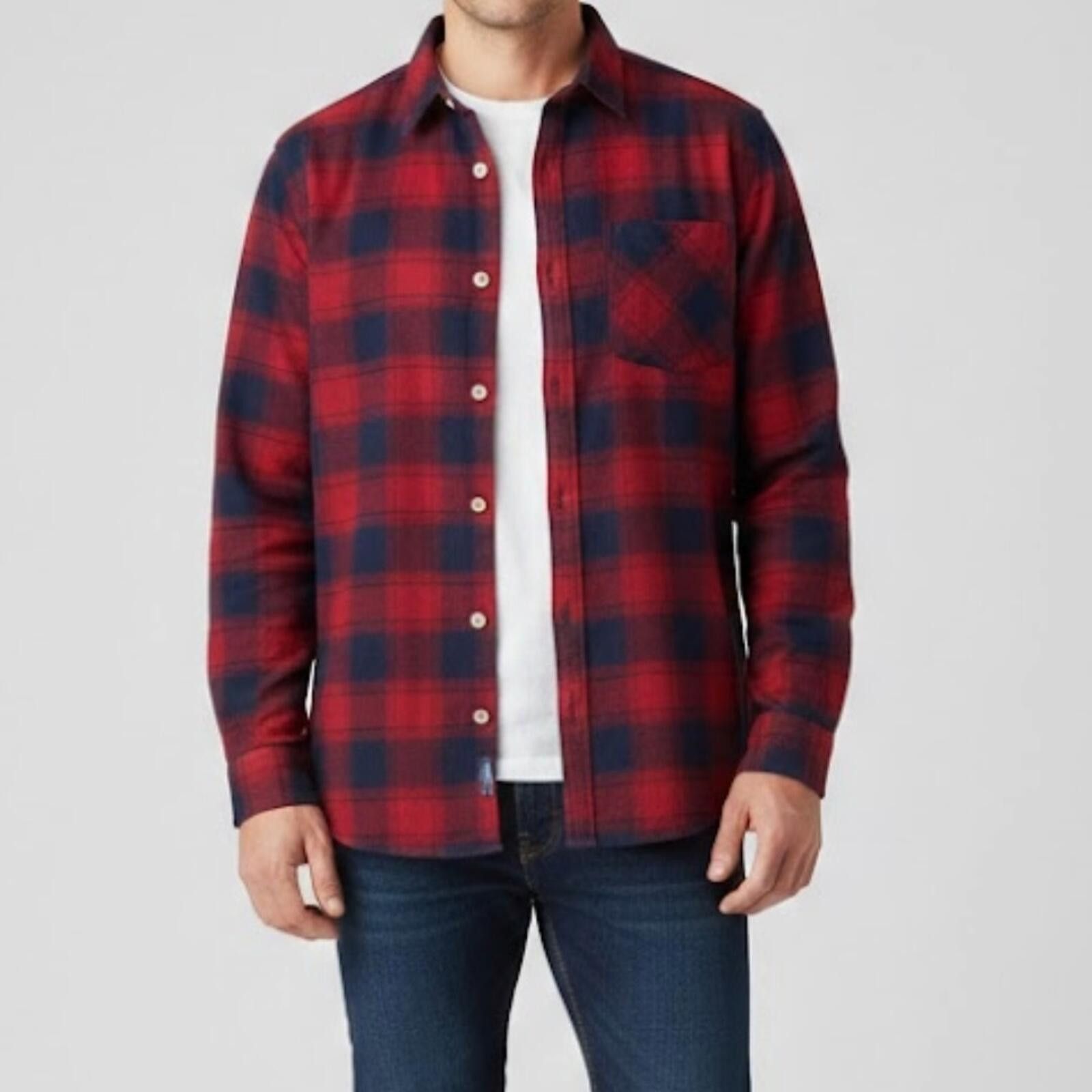 Burnside Burnside Red Blue Plaid Flannel Shirt Mens Small Womens M Size US S / EU 44-46 / 1 - 2 Thumbnail