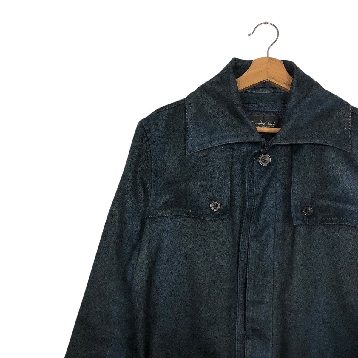 Japanese Brand Tornado Mart Archive Black Denim Trench Coat w/ Belt Size US L / EU 52-54 / 3 - 8 Thumbnail