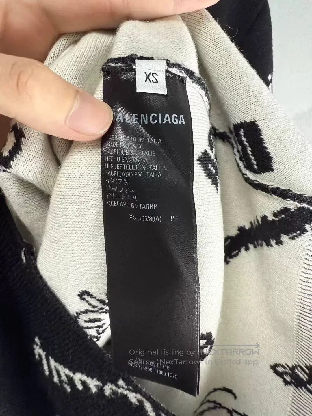 Balenciaga Balenciaga Black Logo Collection Sweater XS. Size US XS / EU 42 / 0 - 4 Thumbnail