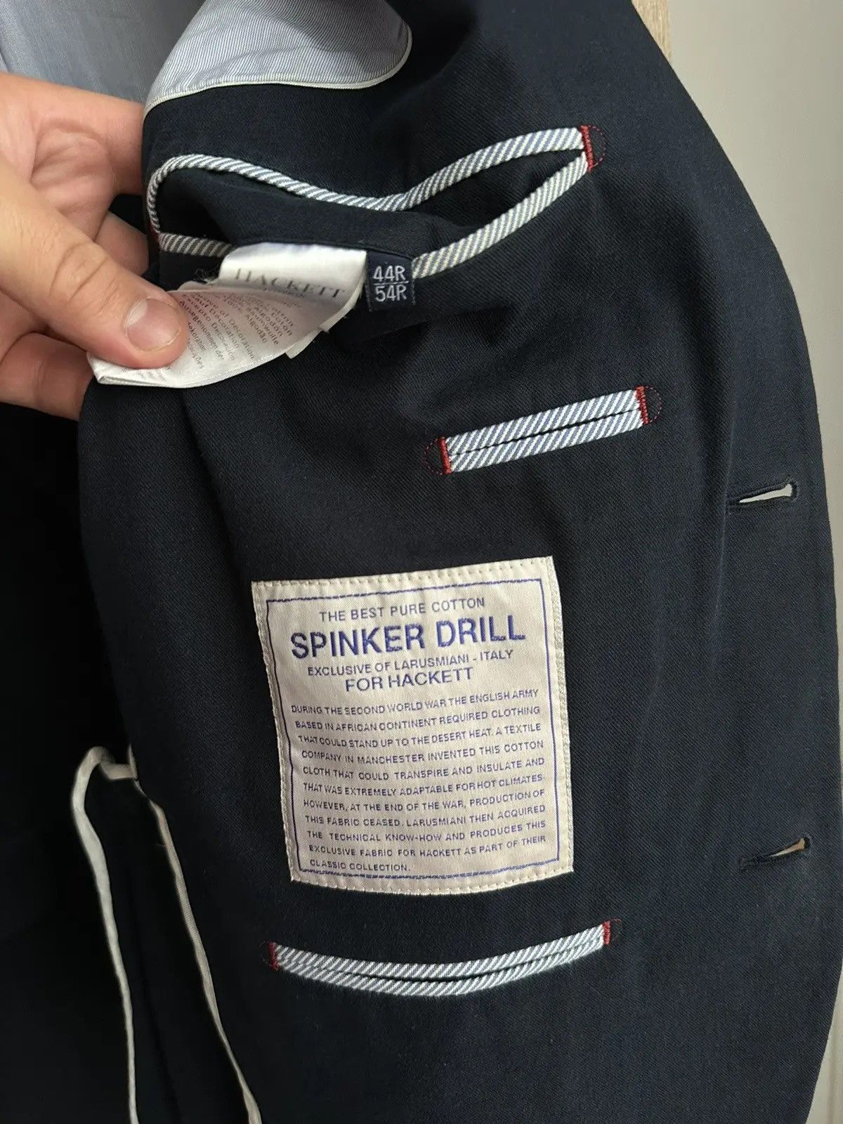 Hackett × Vintage Vintage Men’s Hackett London Blazer Jacket Size 44R Size 44R - 15 Thumbnail