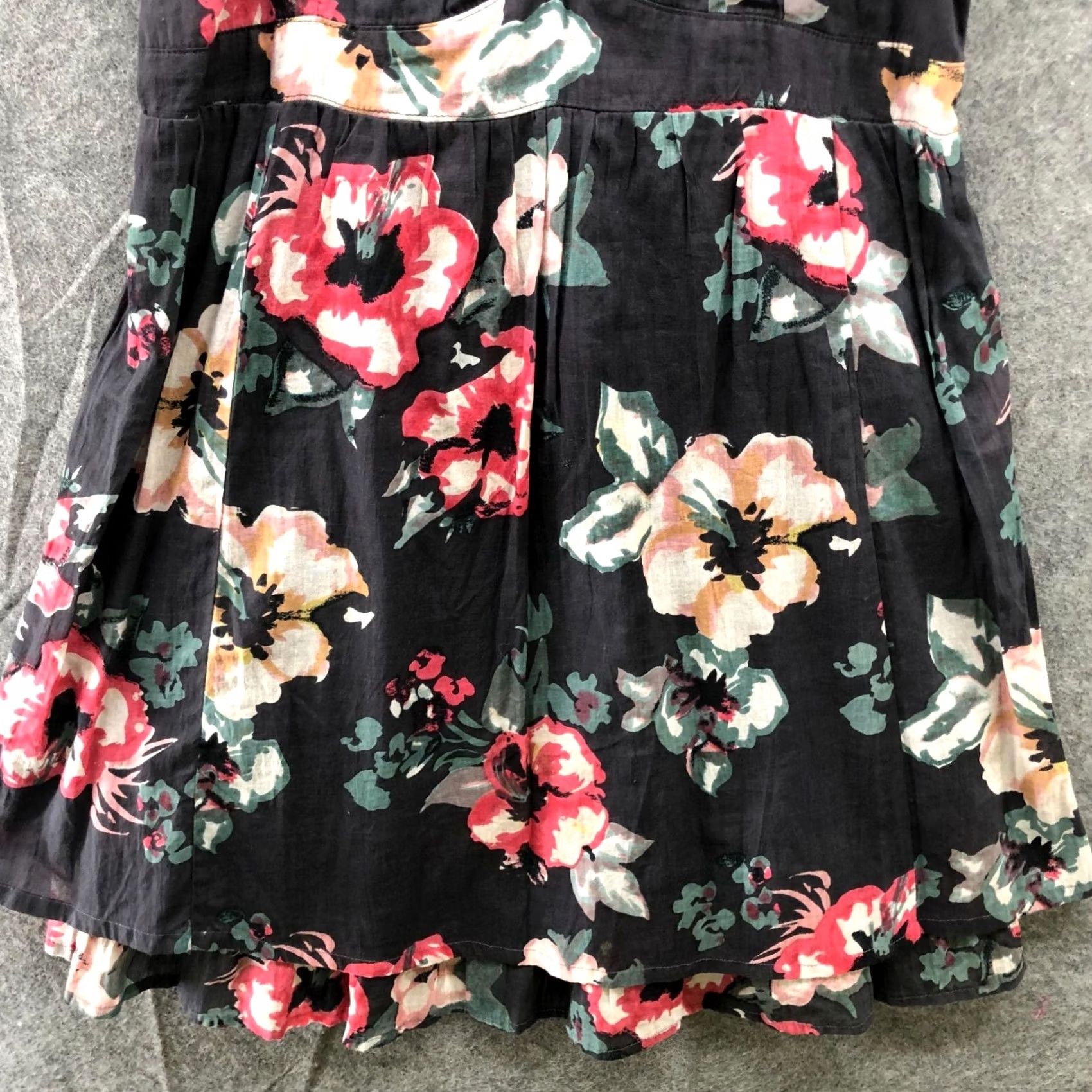 Vintage Ginger Cami Dress L Floral Sweetheart A-Line Sundress Gray Womens Size L / US 10 / IT 46 - 4 Thumbnail