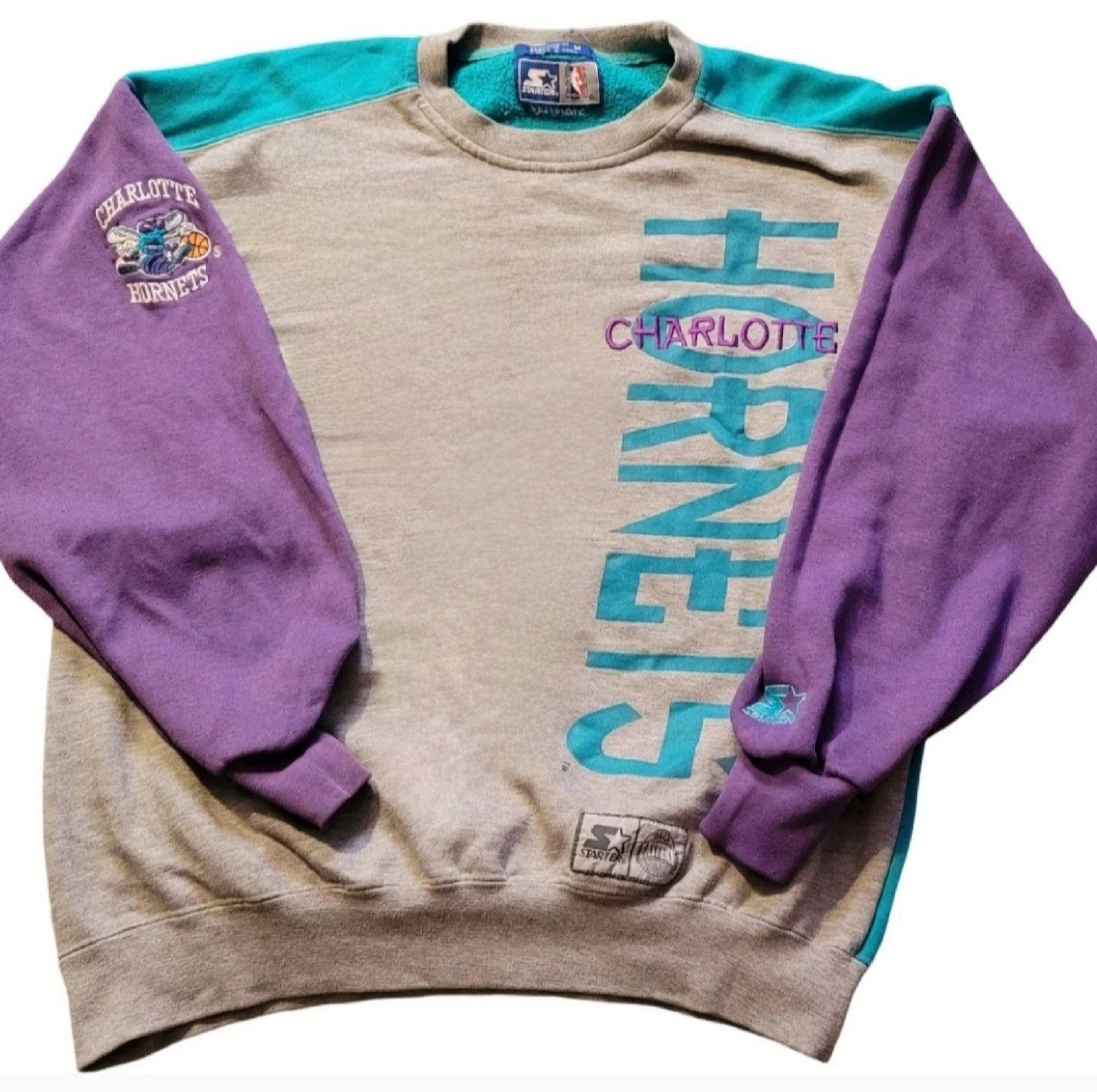 Starter Vintage 90's Star Charlotte Hornets Sweater Sz Medium Size US M / EU 48-50 / 2 - 1 Thumbnail