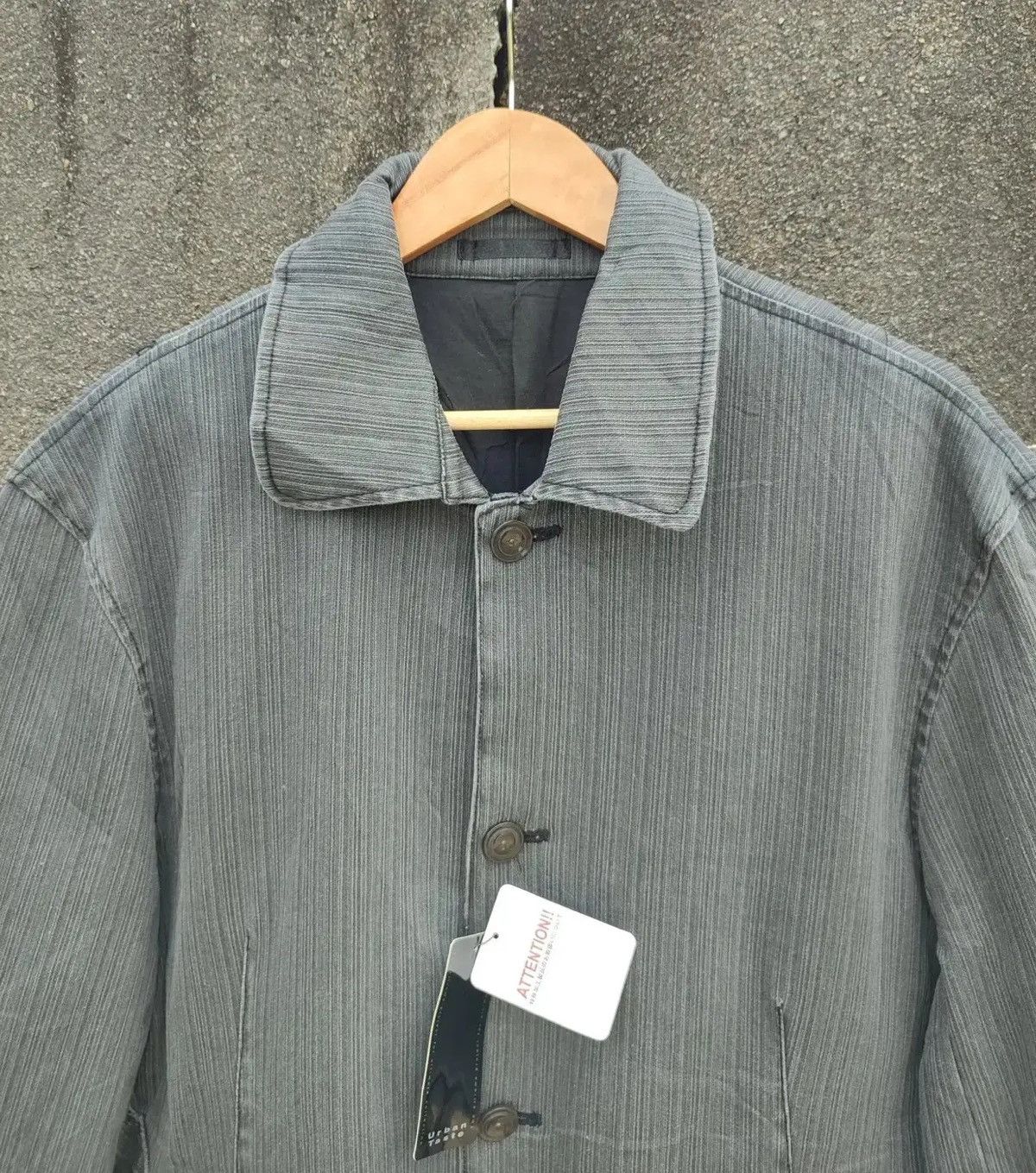 Designer × Japanese Brand Urban Taste Gray Pinstripe Workwear Jacket (Size 2L) Size US L / EU 52-54 / 3 - 2 Thumbnail