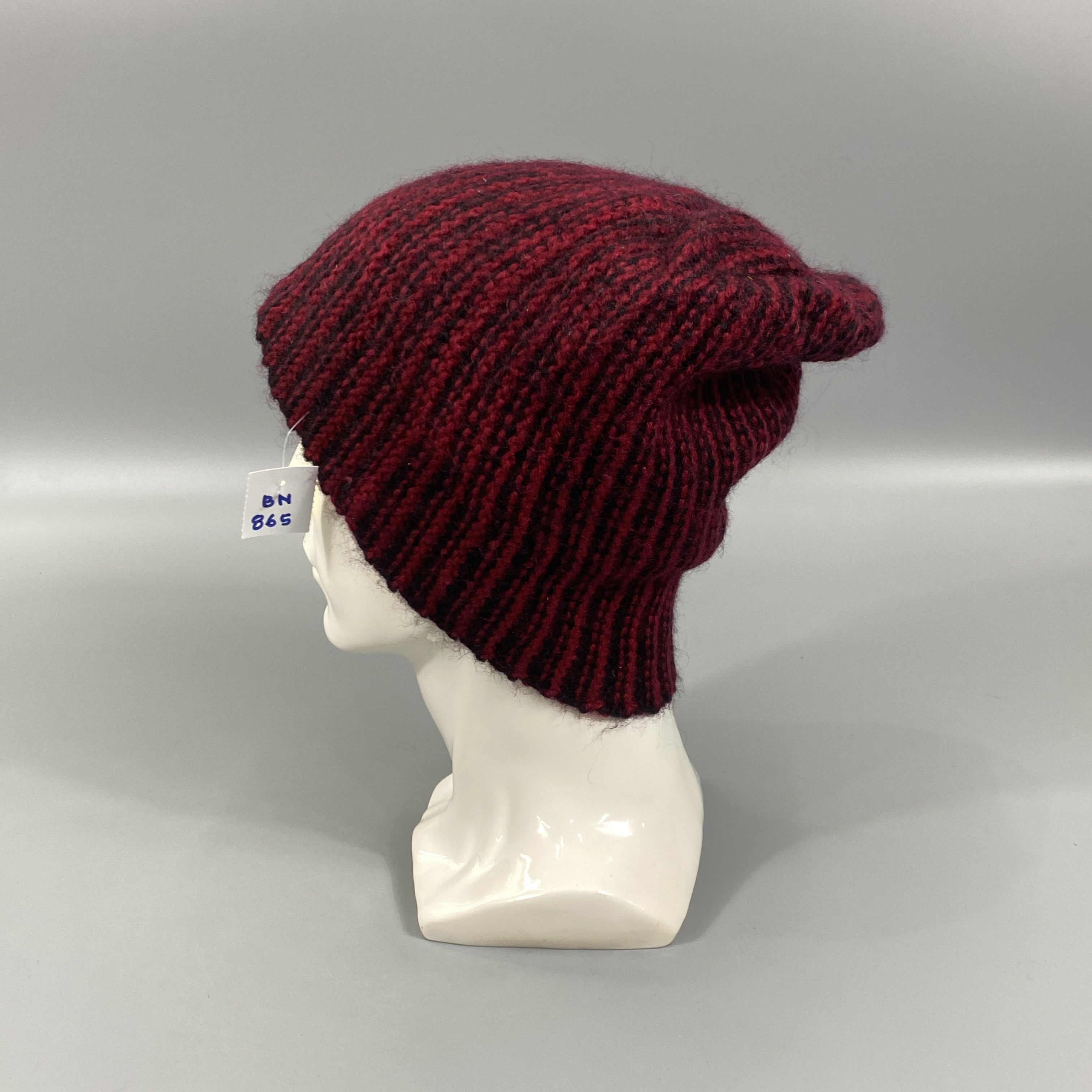 Japanese Brand Stripe Slouchy Beanie Hats -BN865 Size ONE SIZE - 1 Thumbnail