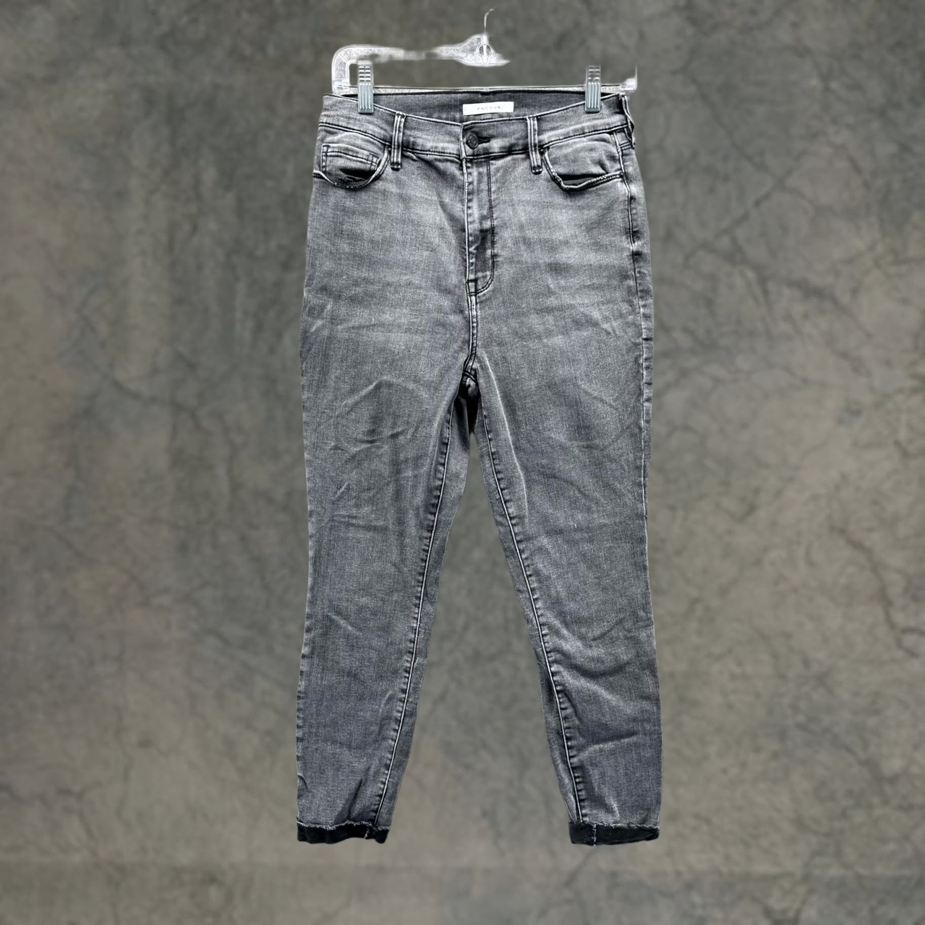 Pacsun VINTAGE PacSun Super High Rise Jegging Jeans Womens 28 Gray Distressed Denim Pants Size 28" / US 6 / IT 42 - 1 Thumbnail