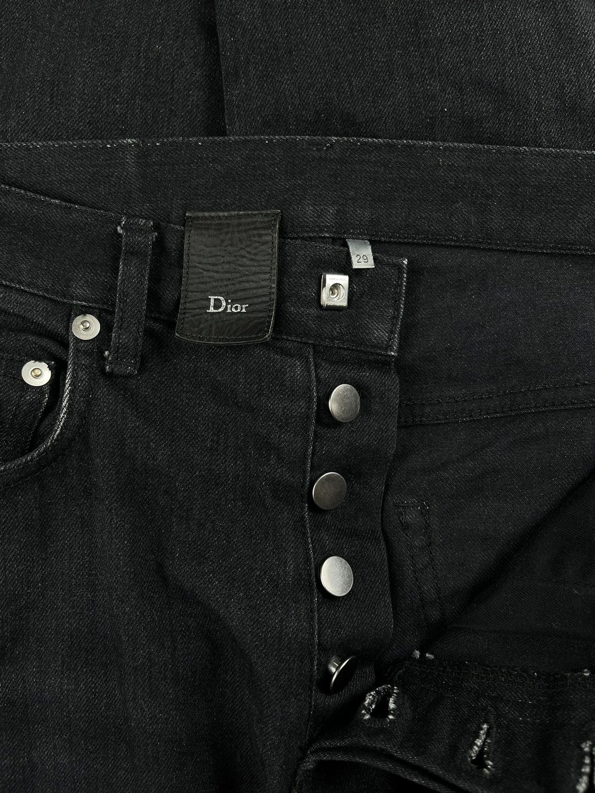 Dior AW10 Dior Homme MIJ Side Stripe Denim Jeans Black Size US 30 / EU 46 - 6 Thumbnail