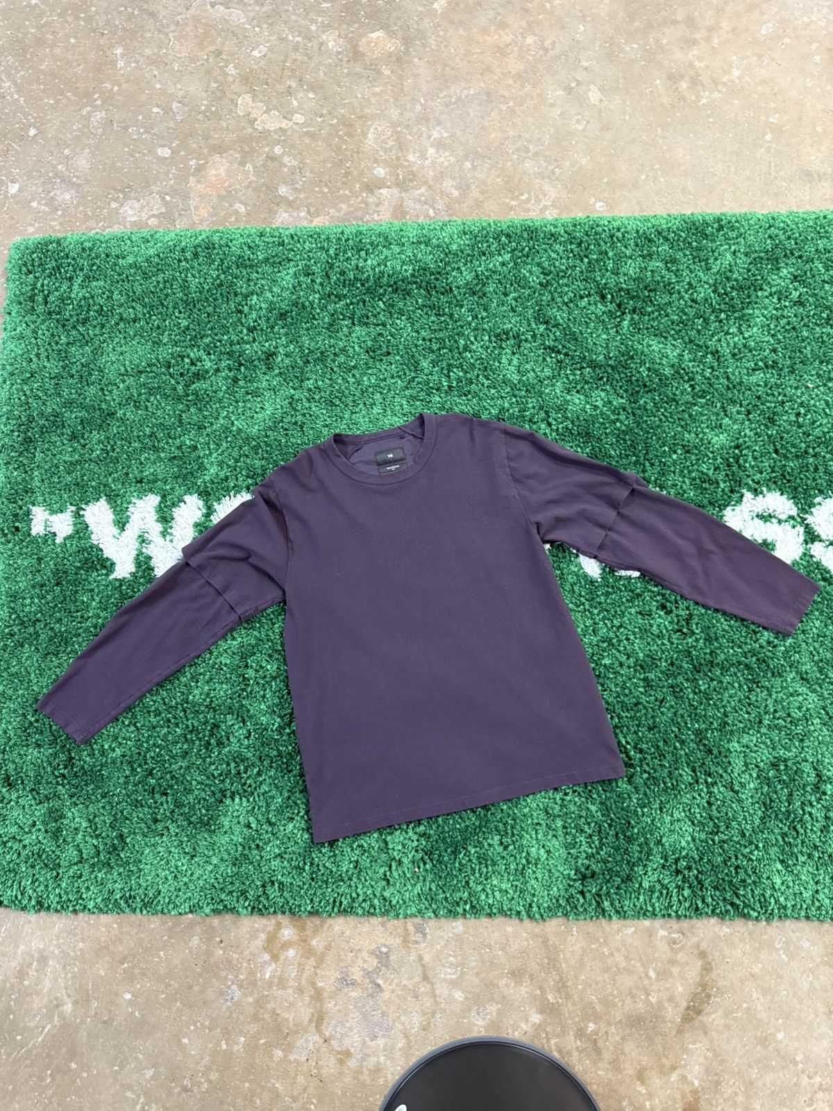 Y-3 Y-3 Crepe Jersey Long Double Sleeve Tee Purple Large Y3 Size US L / EU 52-54 / 3 - 2 Thumbnail
