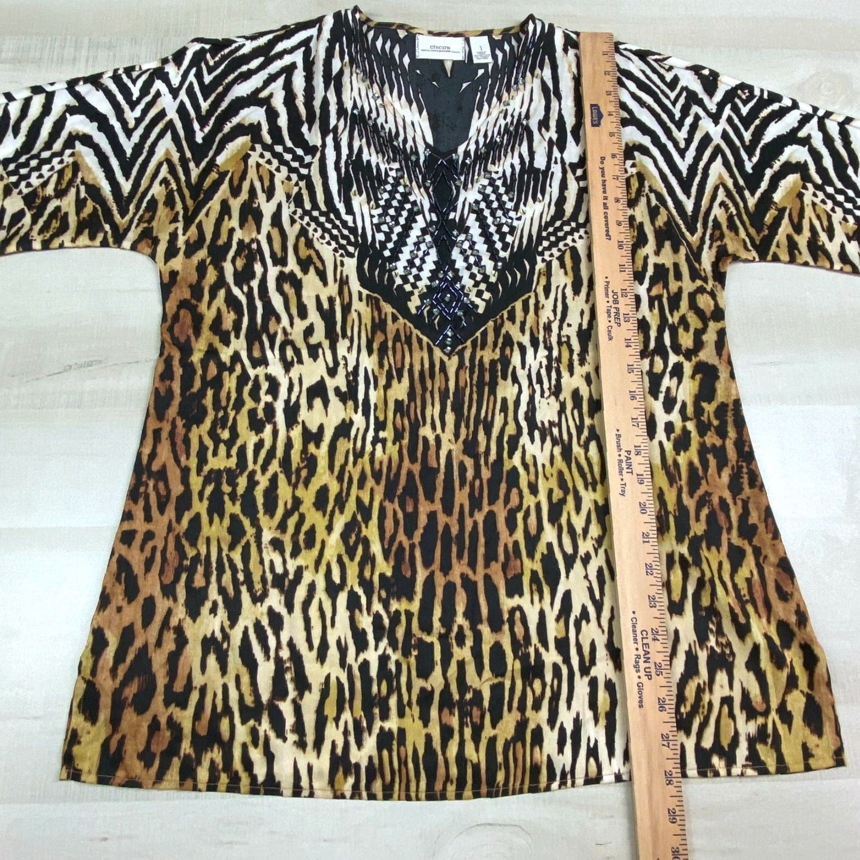 Vintage Womens Cheetah Animal Print Top Small Extra Large XL Size M / US 6-8 / IT 42-44 - 6 Thumbnail