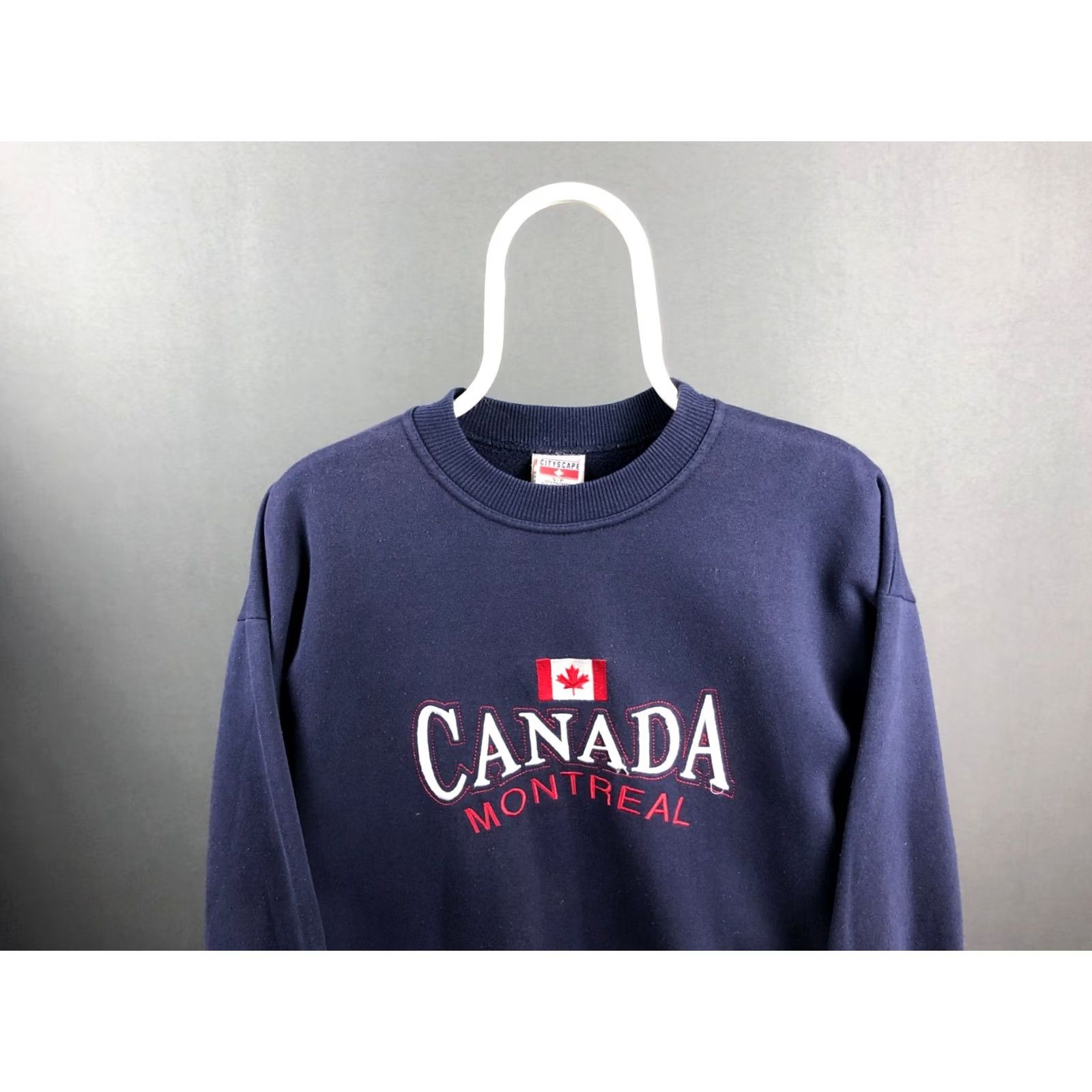 Vintage Cityscape Sweatshirt Men S Blue Canada Logo Crew Neck Cotton Polyester Jersey Pullover Comfortable Regular Fit Size US S / EU 44-46 / 1 - 3 Thumbnail
