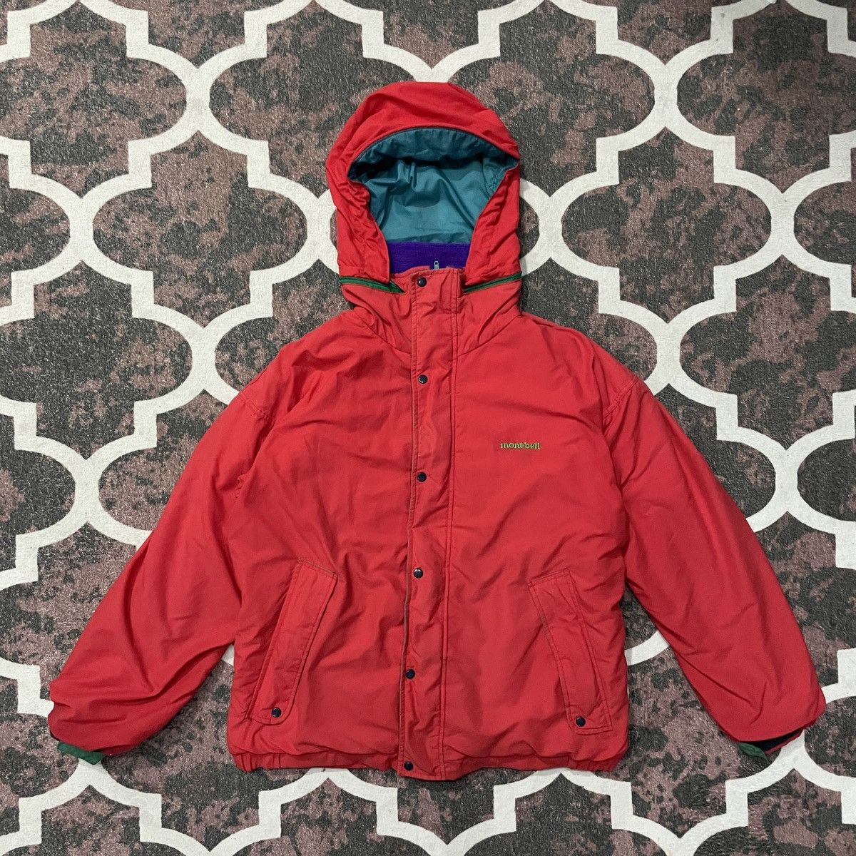 image of Vintage 90’S Montbell Polarplus Light Jacket in Red, Men's (Size Medium)