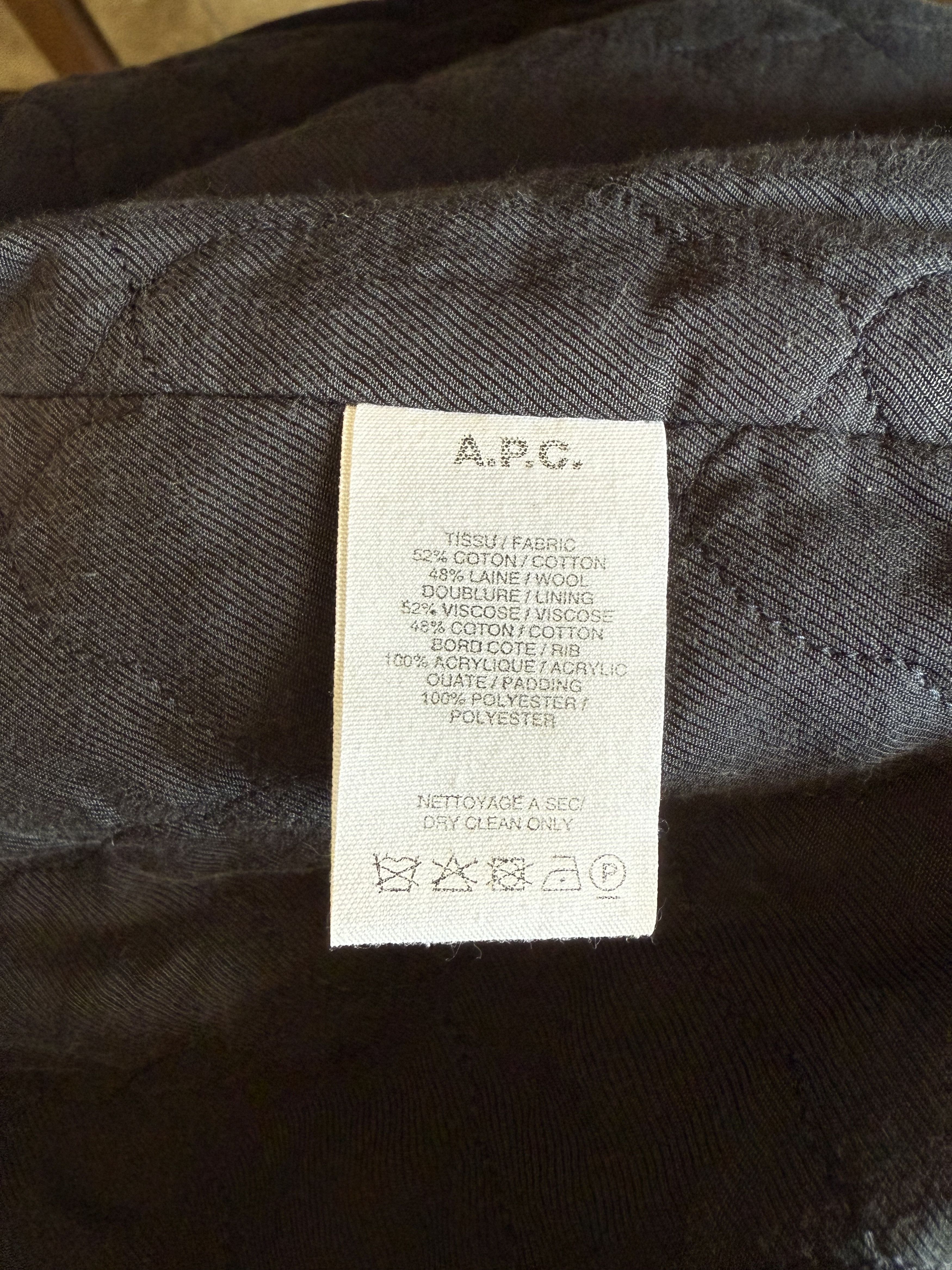 A.P.C. A.P.C. Herringbone Cotton and Wool-Blend Bomber Jacket Size US S / EU 44-46 / 1 - 3 Thumbnail