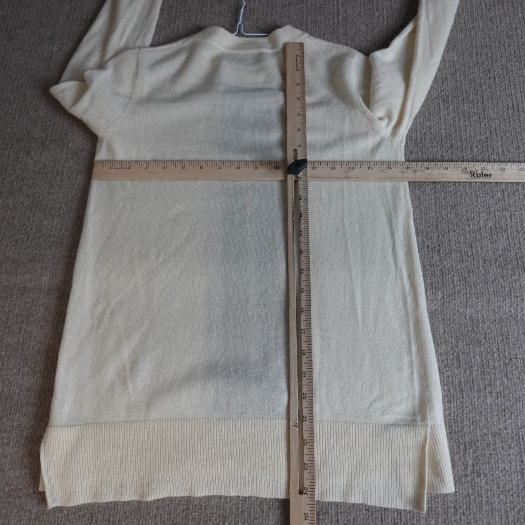 Vince Vince Womens Sweater XS Crew Neck Long Sleeve Striped Ivory 100% Cashmere Pullover Size XS / US 0-2 / IT 36-38 - 6 Thumbnail