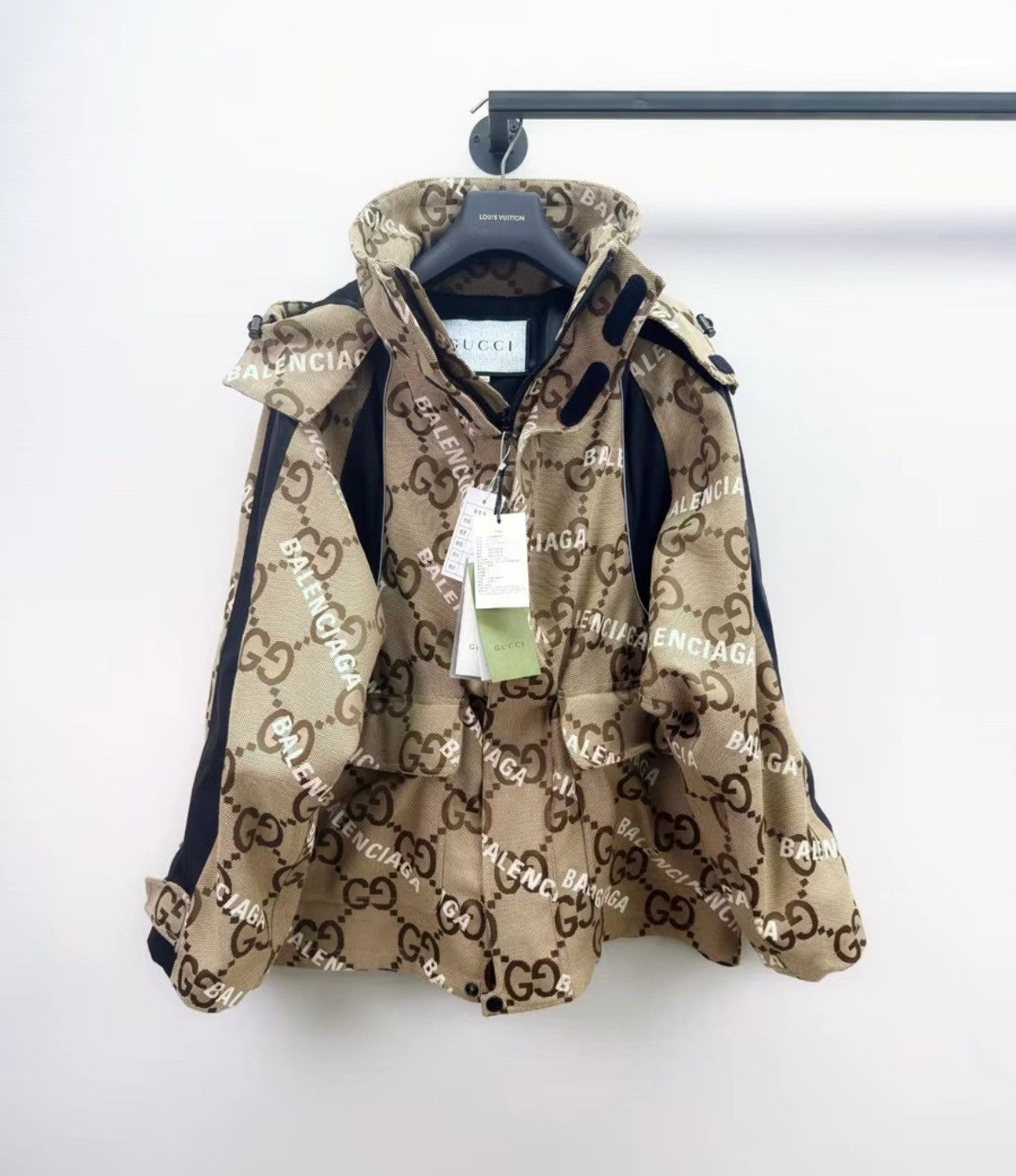 Balenciaga Gucci x Balenciaga Collaboration Windbreaker Jacket. Size US S / EU 44-46 / 1 - 1 Thumbnail