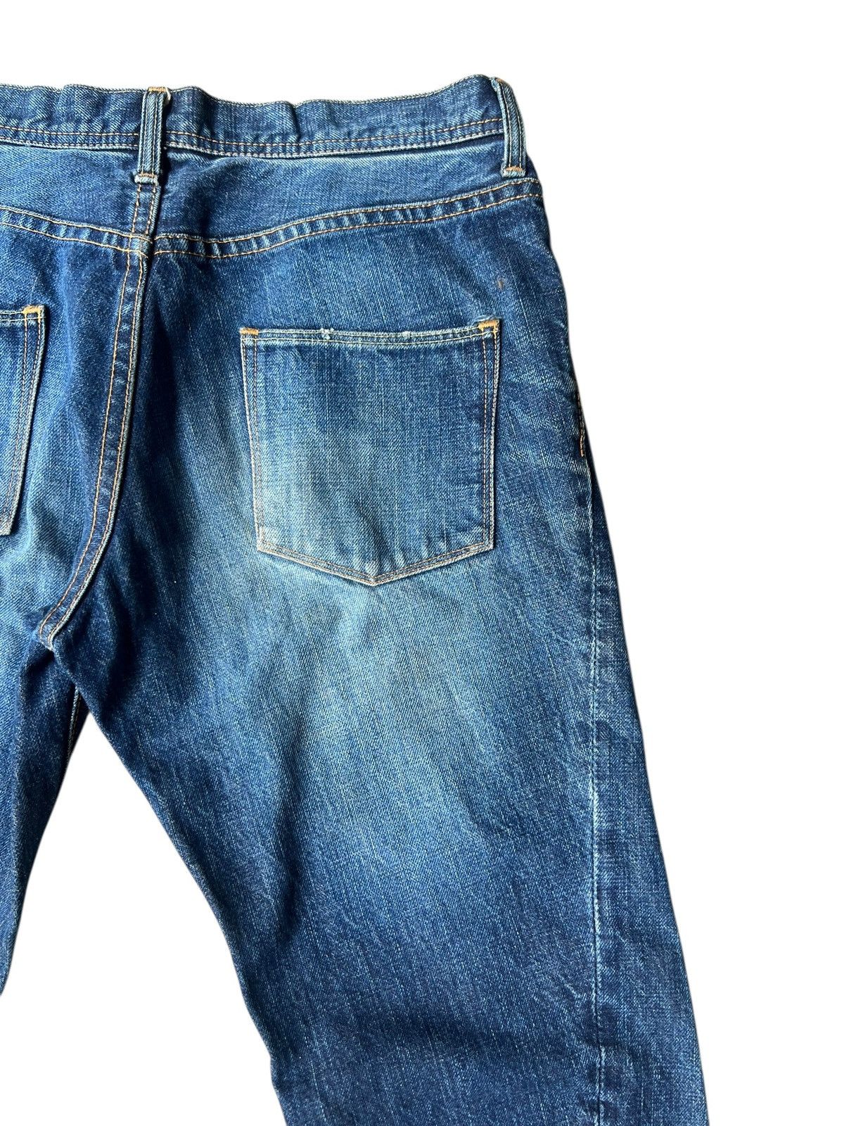 wjk WJK Curve Leg Distressed Aging Mud Denim Bootcut Jeans Size US 31 - 19 Thumbnail