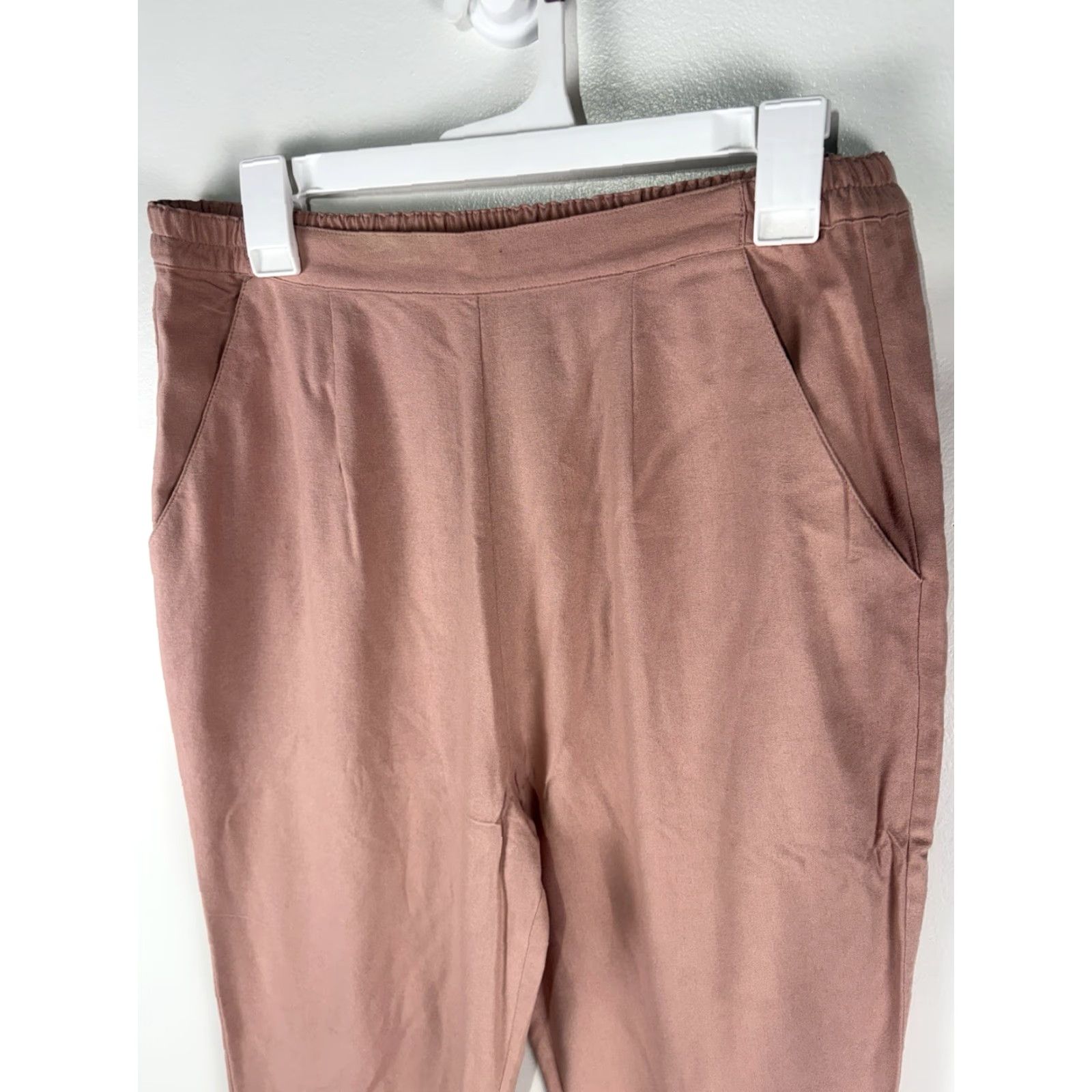 Vintage VINTAGE Keren Hart Peach Silk Cropped Pants Women’s Size M Elastic Waist Summer Bohemian Retro Size 32" / US 10 / IT 46 - 2 Thumbnail