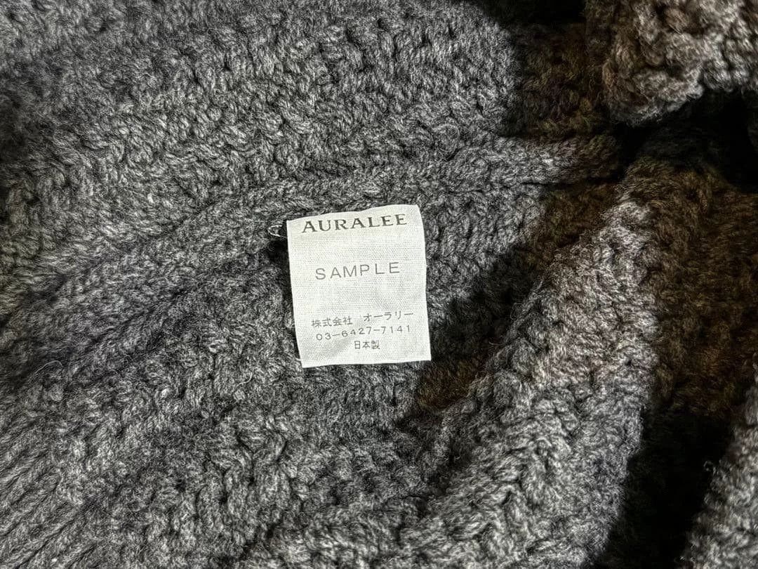 Auralee AURALEE Dark Blue Cable Knit Sweater | Grailed