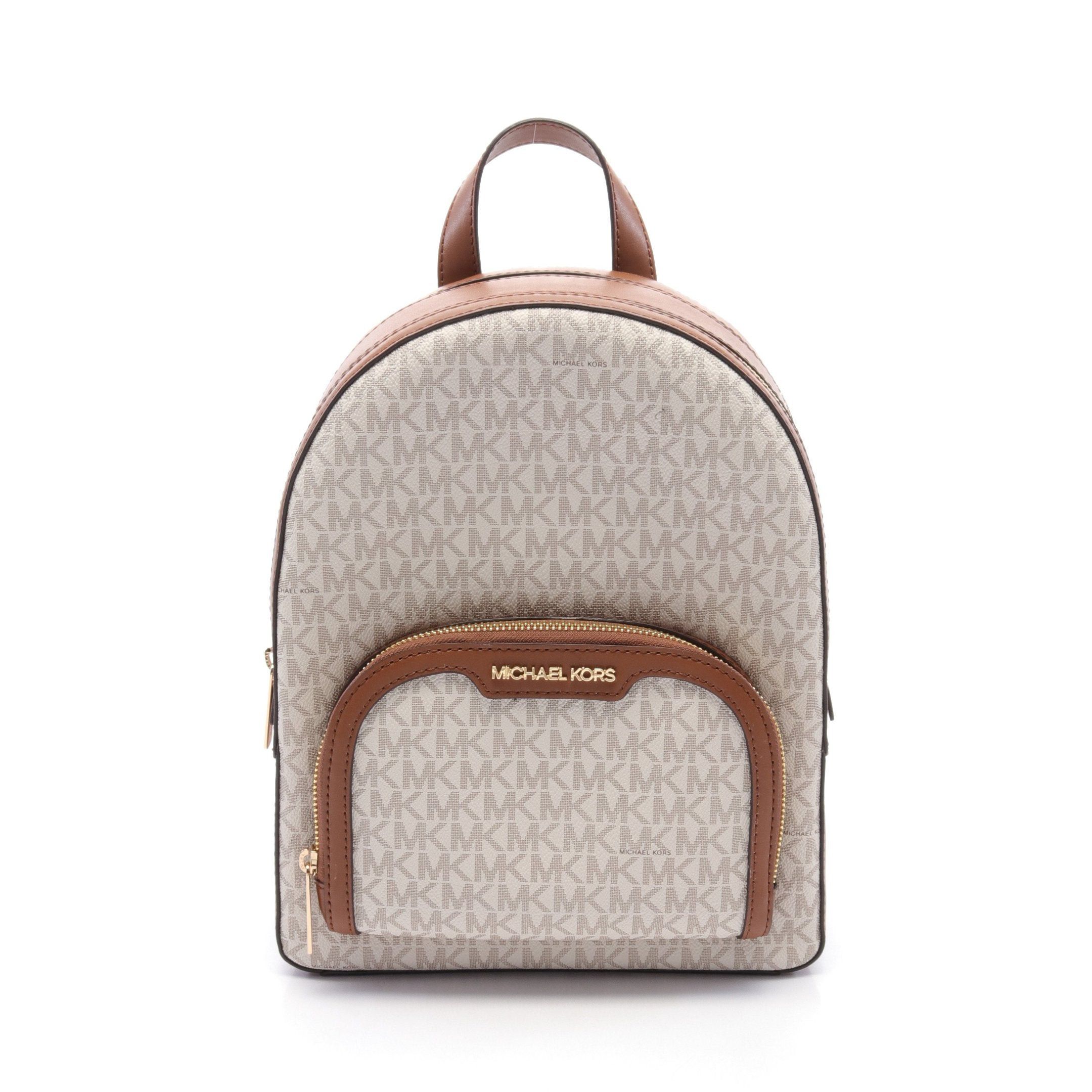 Michael Kors Michael Kors Jaycee Backpack Rucksack Leather White Brown Size ONE SIZE - 1 Thumbnail