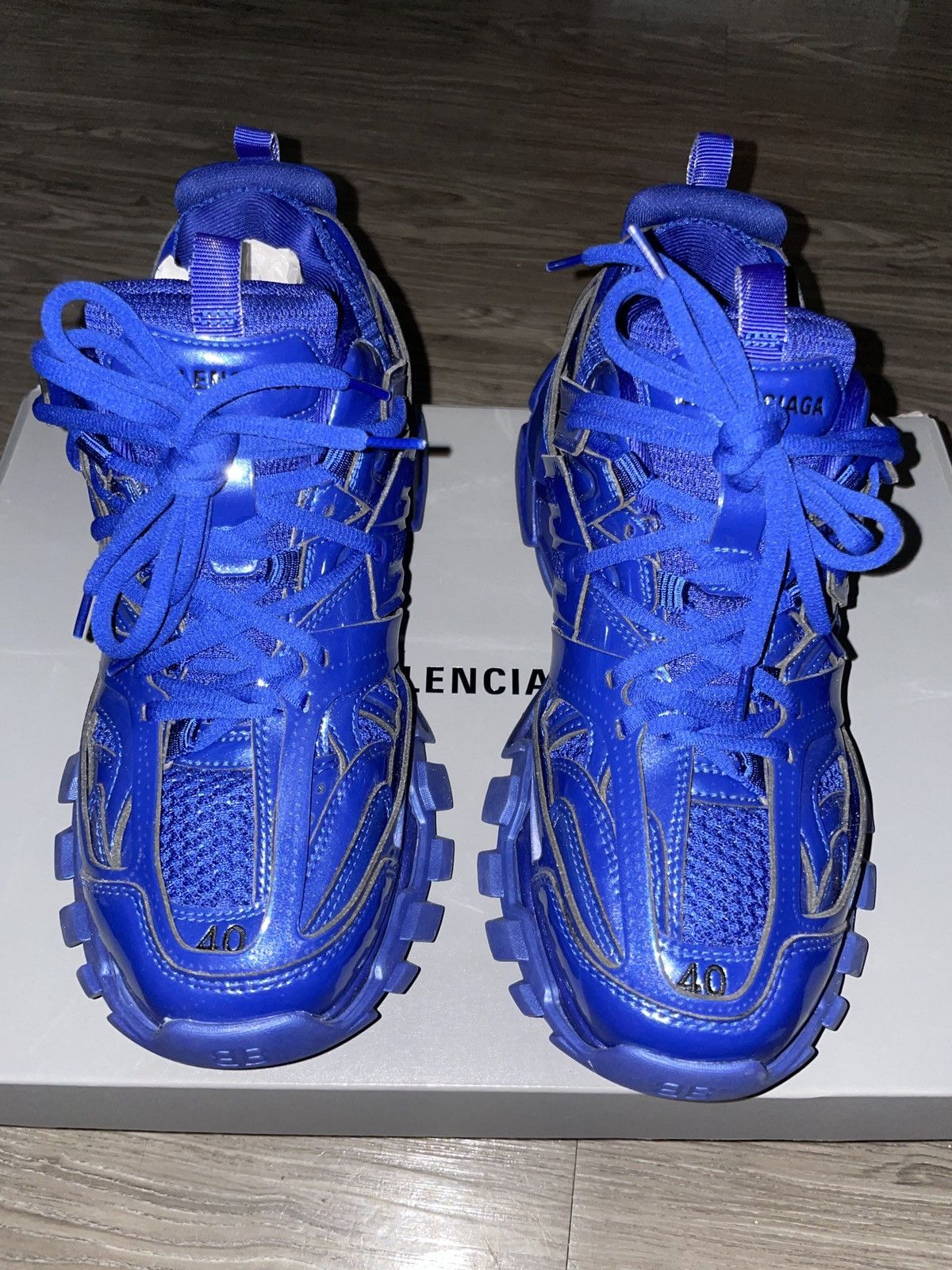 Balenciaga Balenciaga Track “Indigo”/Blue Metallic Size US 7 / EU 40 - 3 Thumbnail
