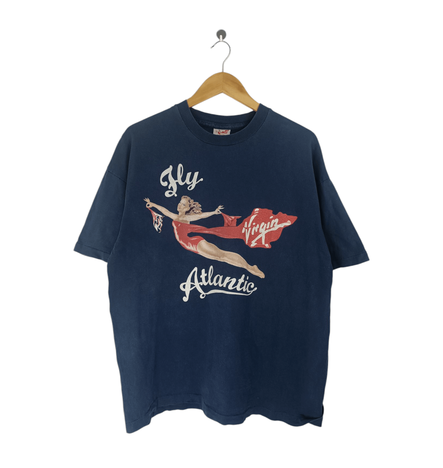 Vintage VINTAGE 90'S VIRGIN FLY ATLANTIC VERY RARE PRINCESS DIANA TS Size US XL / EU 56 / 4 - 1 Thumbnail
