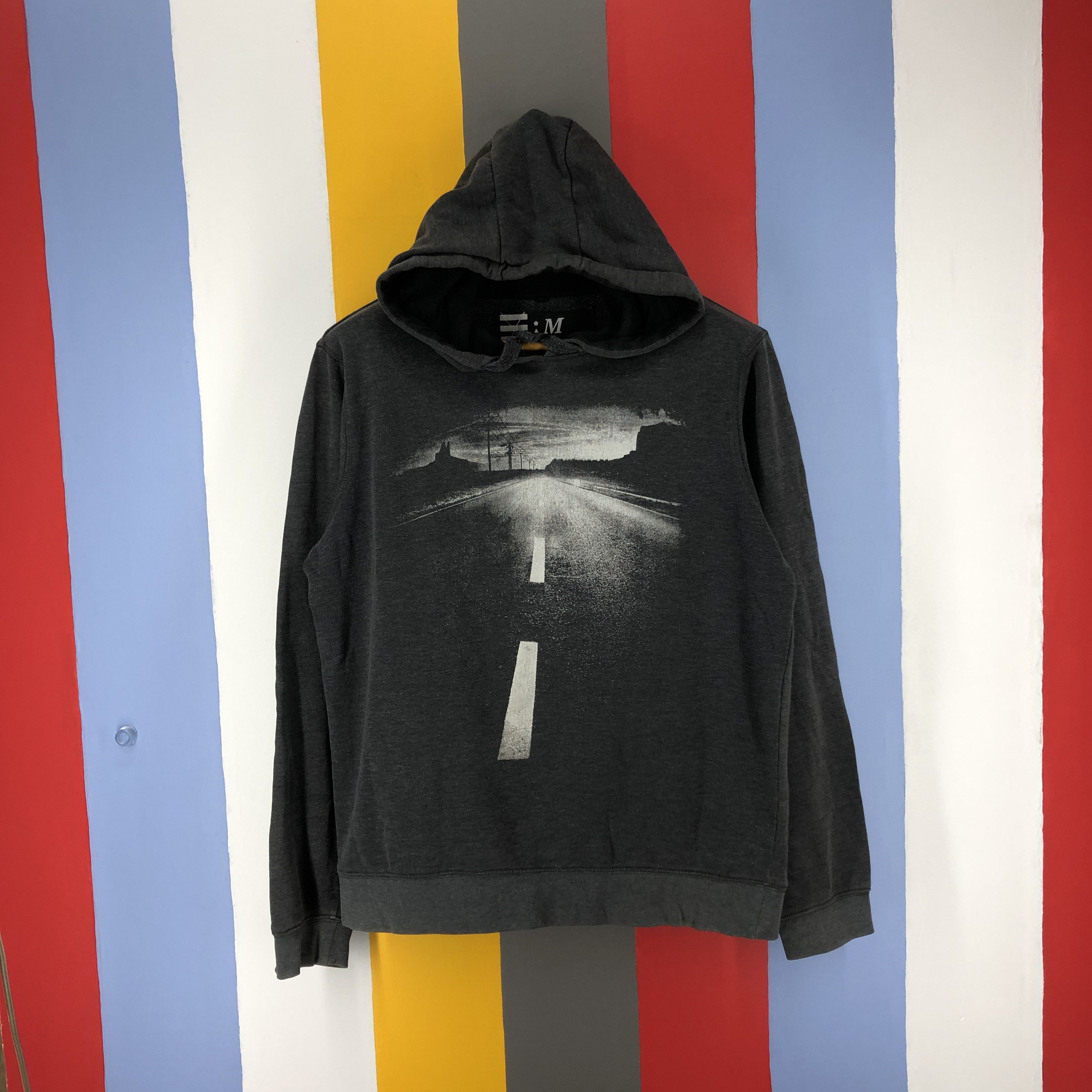 Japanese Brand M Hoodie Straight Path Print Hoodie Pullover #0763/E Size US M / EU 48-50 / 2 - 1 Thumbnail