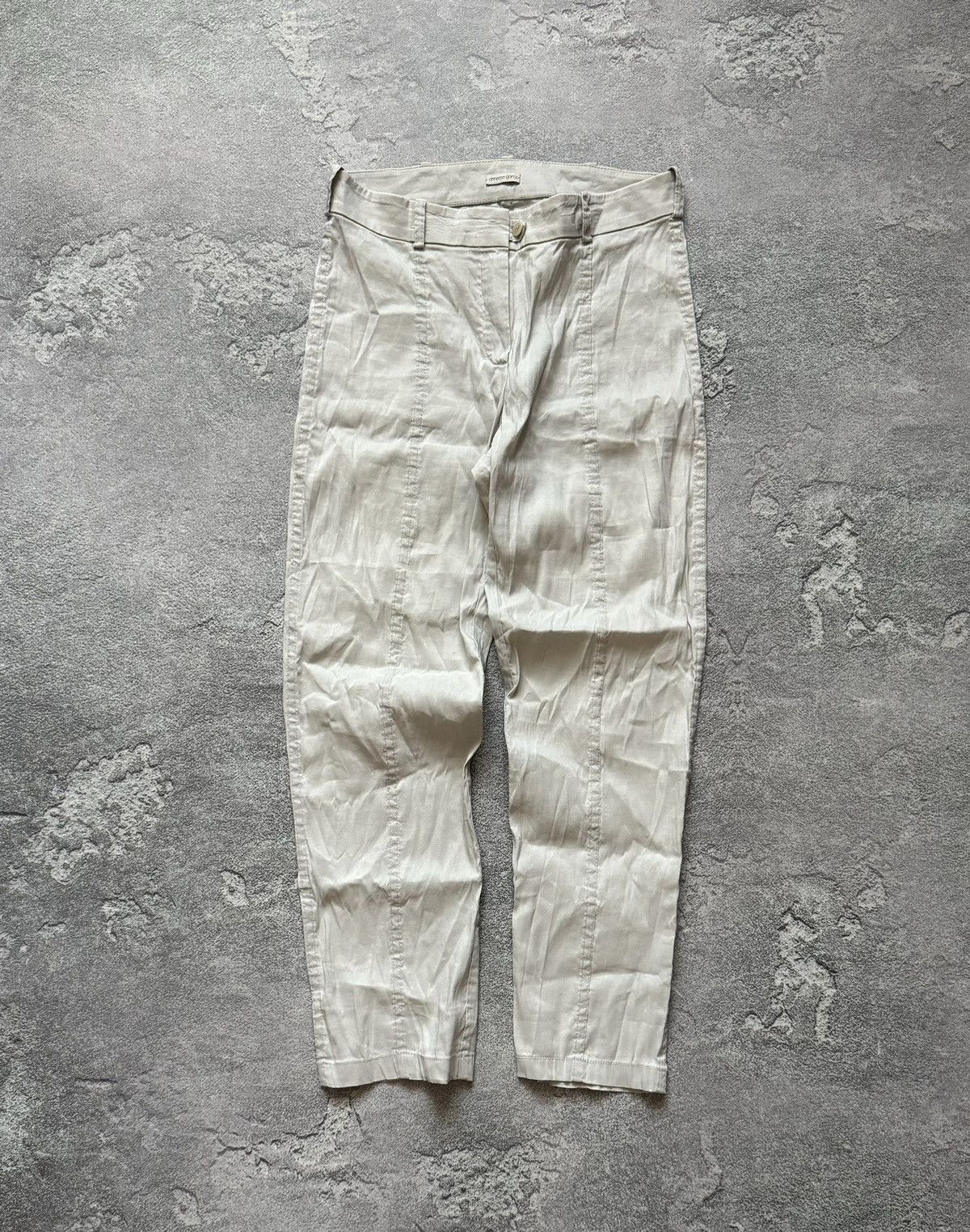 Annette Gortz × Japanese Brand Annette Gortz 38 linen light gray pant trouser chino relaxed Size 26" / US 2 / IT 38 - 5 Thumbnail