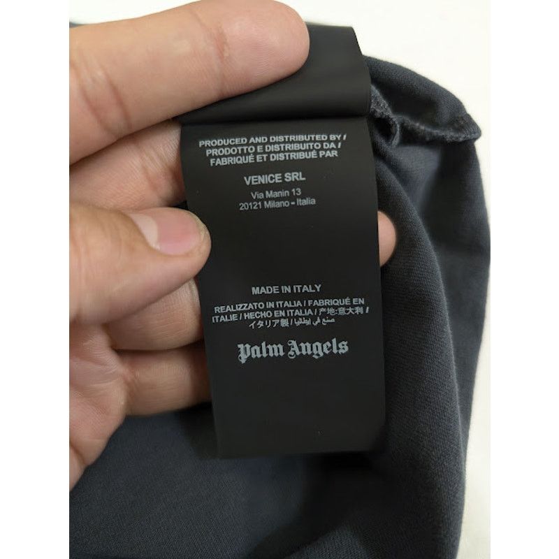 Palm Angels o1rshd1 Atcs Garment Dye Boxy T-Shirt in Black / White Size US XL / EU 56 / 4 - 16 Thumbnail