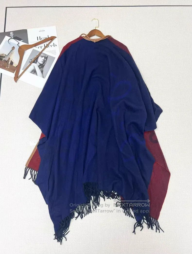 Loewe Patchwork lamb fur large logo cape