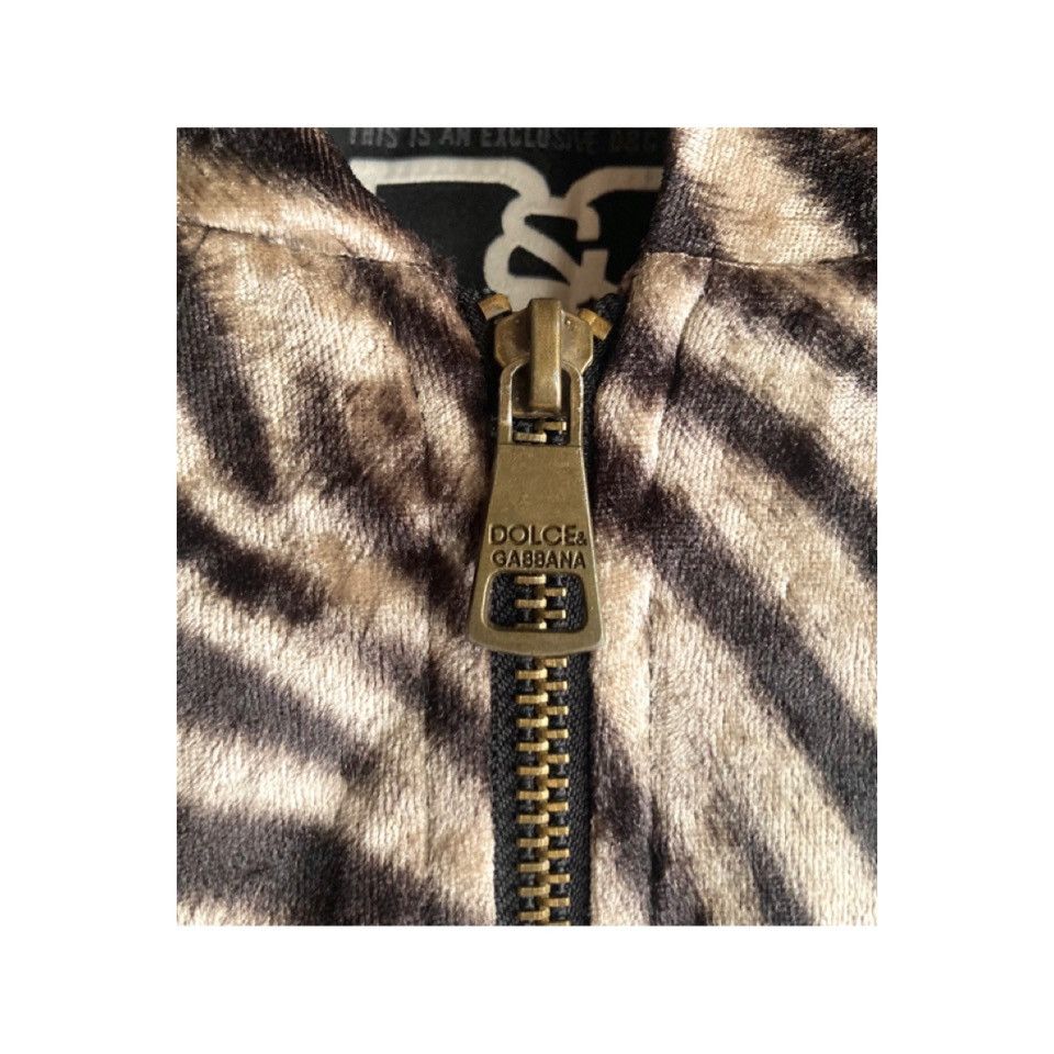 Dolce & Gabbana Vintage Dolce & Gabbana Faux Zebra Leather Cropped Jacket Size XL / US 12-14 / IT 48-50 - 3 Thumbnail