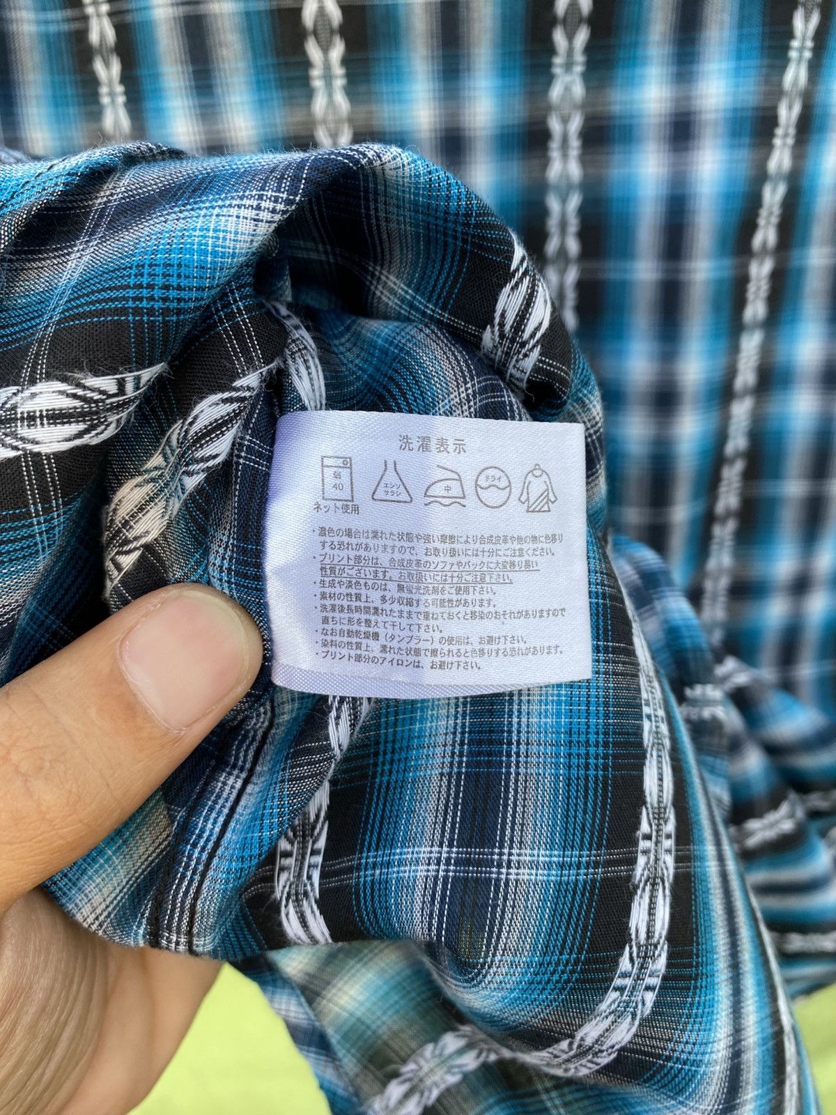 Mind Games Mind Games Vintage Mad Season Blue Plaid Short Sleeve Shirt Size US XL / EU 56 / 4 - 15 Thumbnail