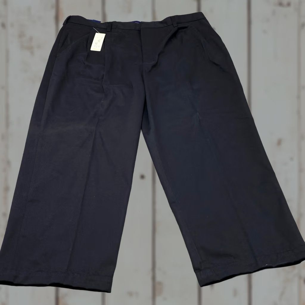Arrow Arrow Pants Performance Chino Men 42x27 Blue Wrinkle Resistant Pleated Straight Rise Mid-Blue 42 Mens Pants Size US 42 / EU 58 - 1 Thumbnail