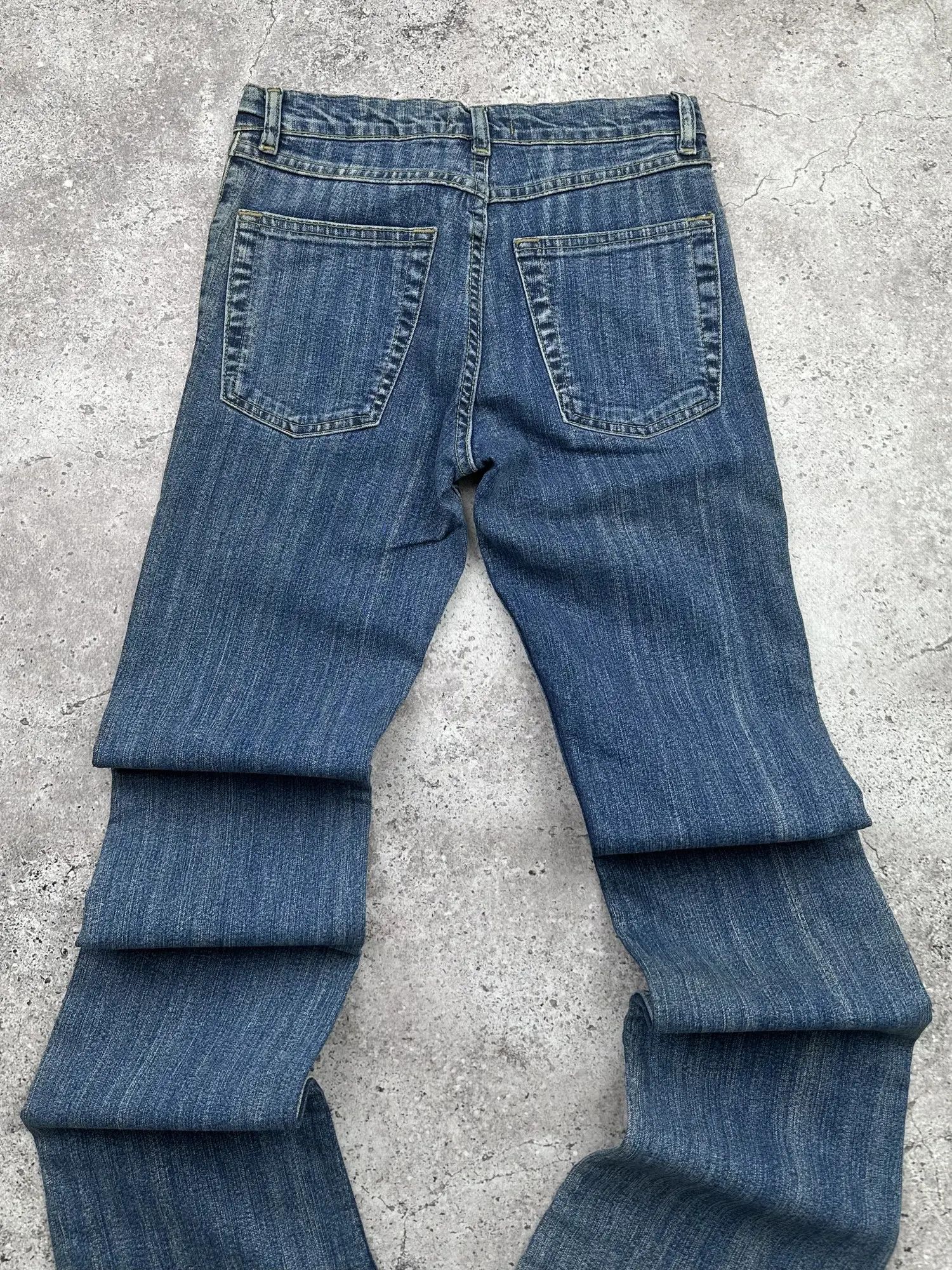 Japanese Brand Vintage Striped Flare Jeans C412(V389) Size 25" / US 0 / IT 36 - 6 Thumbnail