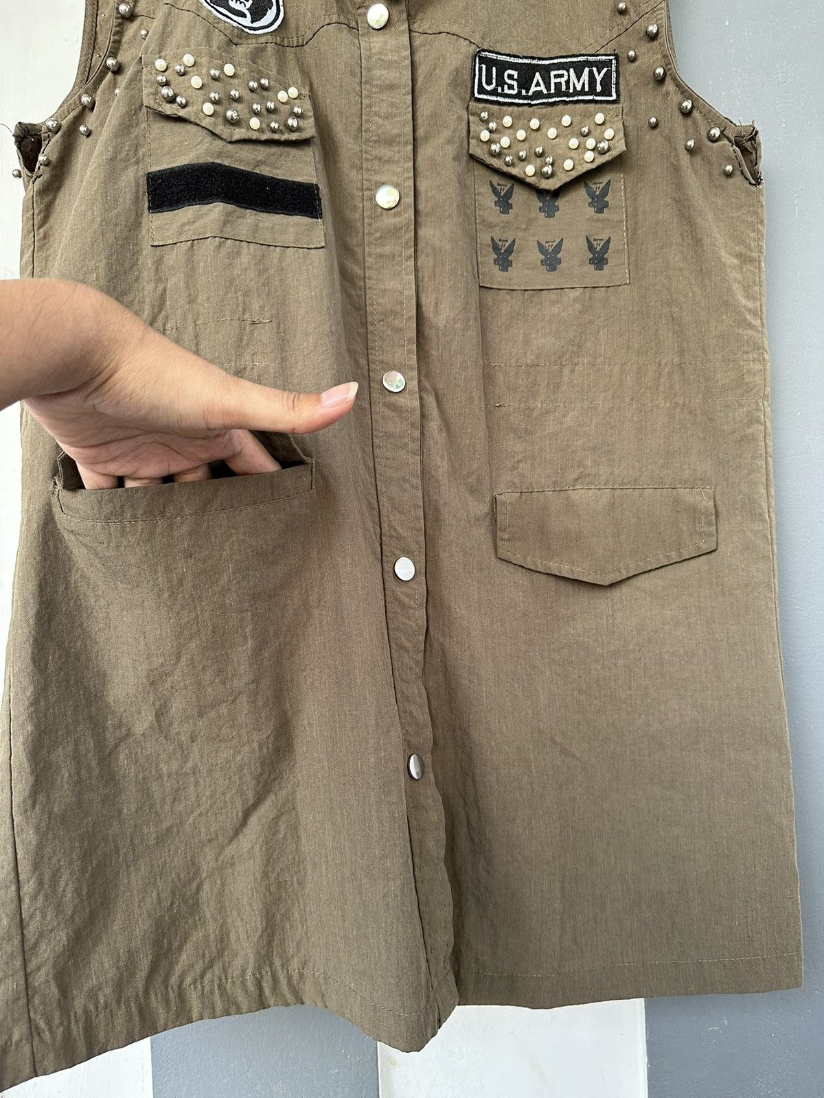 Hysteric Glamour SEDITIONARIES STYLED CRAZY PUNK STUDDED ARMY UNDERSTAR SHIRT Size US L / EU 52-54 / 3 - 8 Thumbnail
