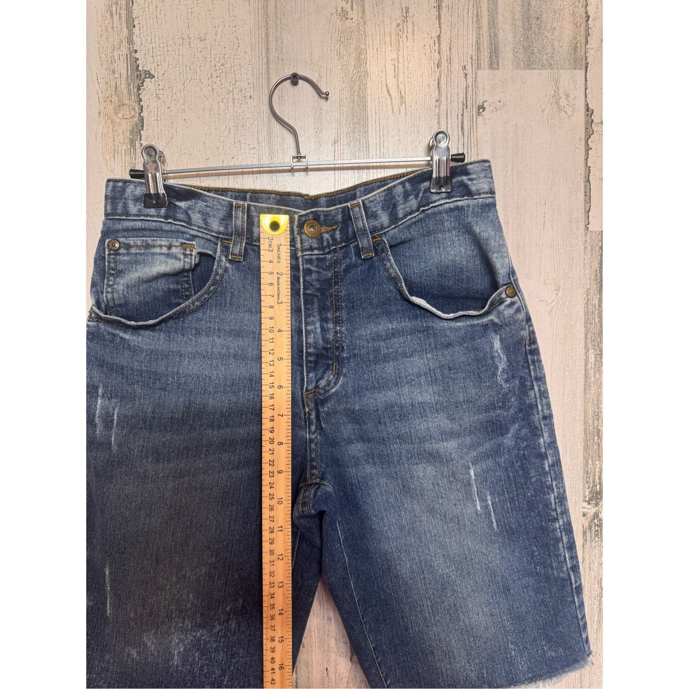 Lee Women’s Distressed Denim Cut-Off Jean Shorts Size 32 Blue Vi Size 32" / US 10 / IT 46 - 6 Thumbnail