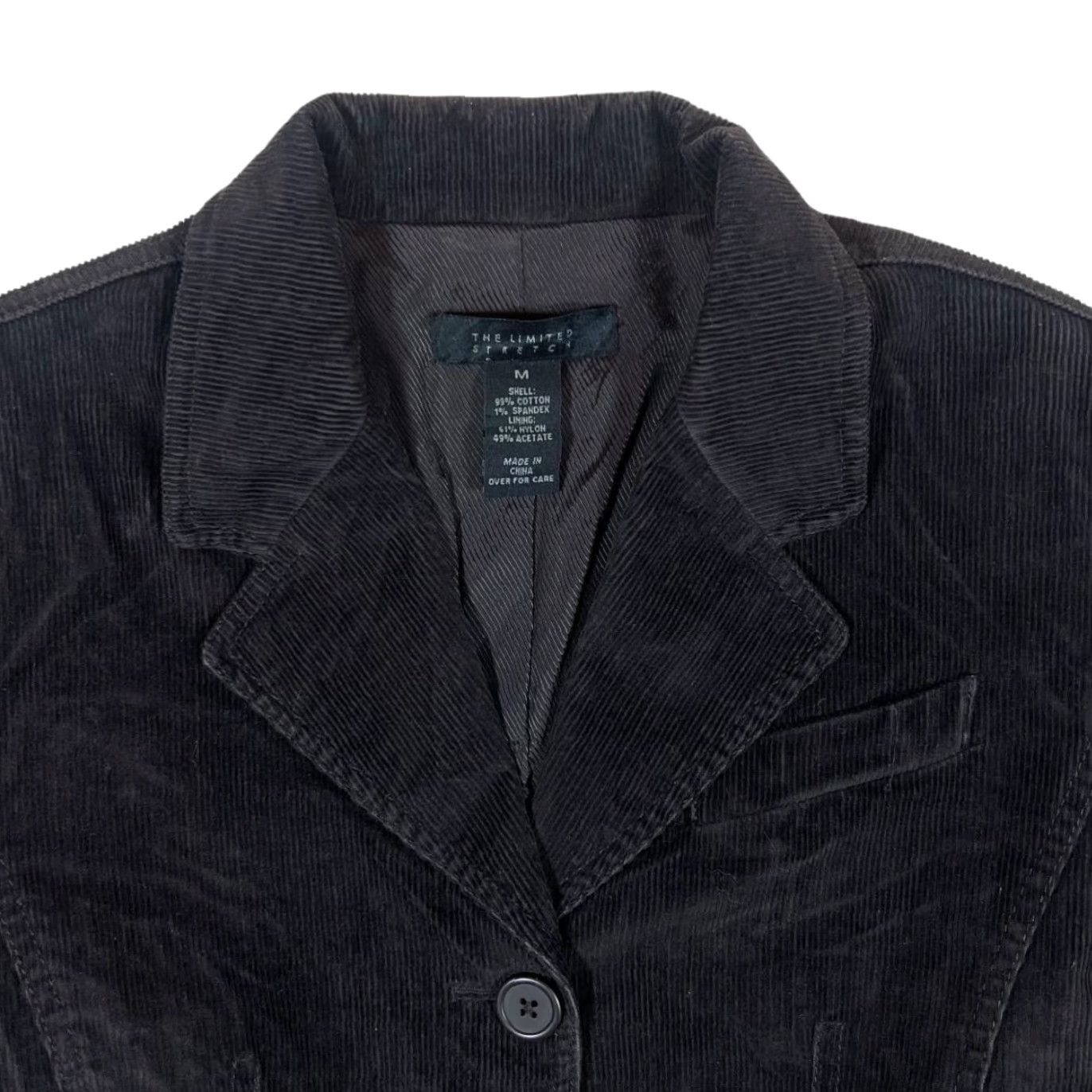 Vintage THE LIMITED STRETCH Dark Brown Cord Corduroy Blazer Jacket Women's Medium Size M / US 6-8 / IT 42-44 - 3 Thumbnail