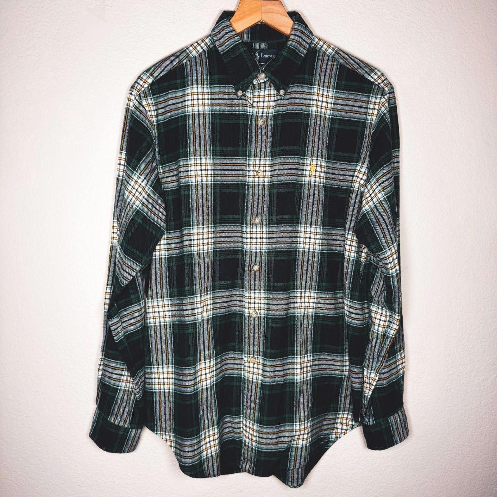 Lauren Ralph Lauren Ralph Lauren Shirt Men's L Green Cotton Twill Long Sleeve Size US L / EU 52-54 / 3 - 1 Thumbnail
