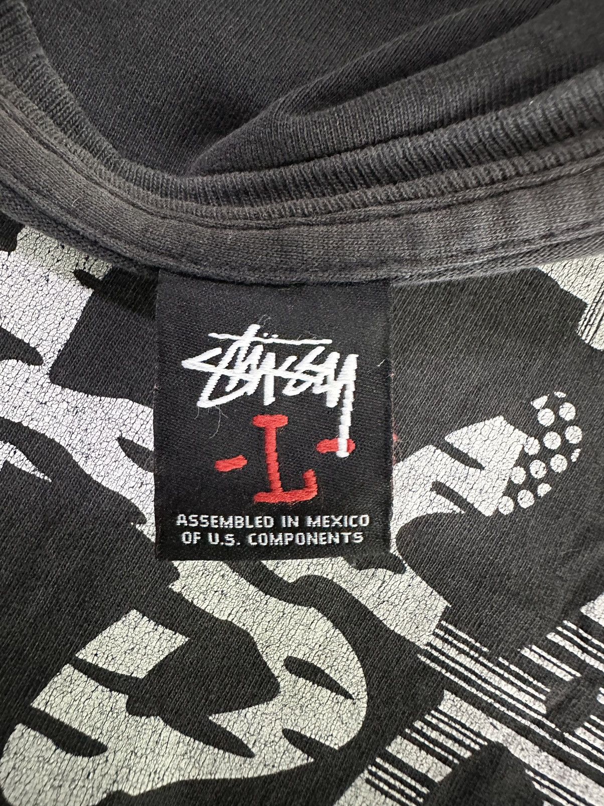 Stussy × Vintage Vintage 00’s Stussy Spellout Logo Camouflage Longsleeve Tee Size US L / EU 52-54 / 3 - 8 Thumbnail