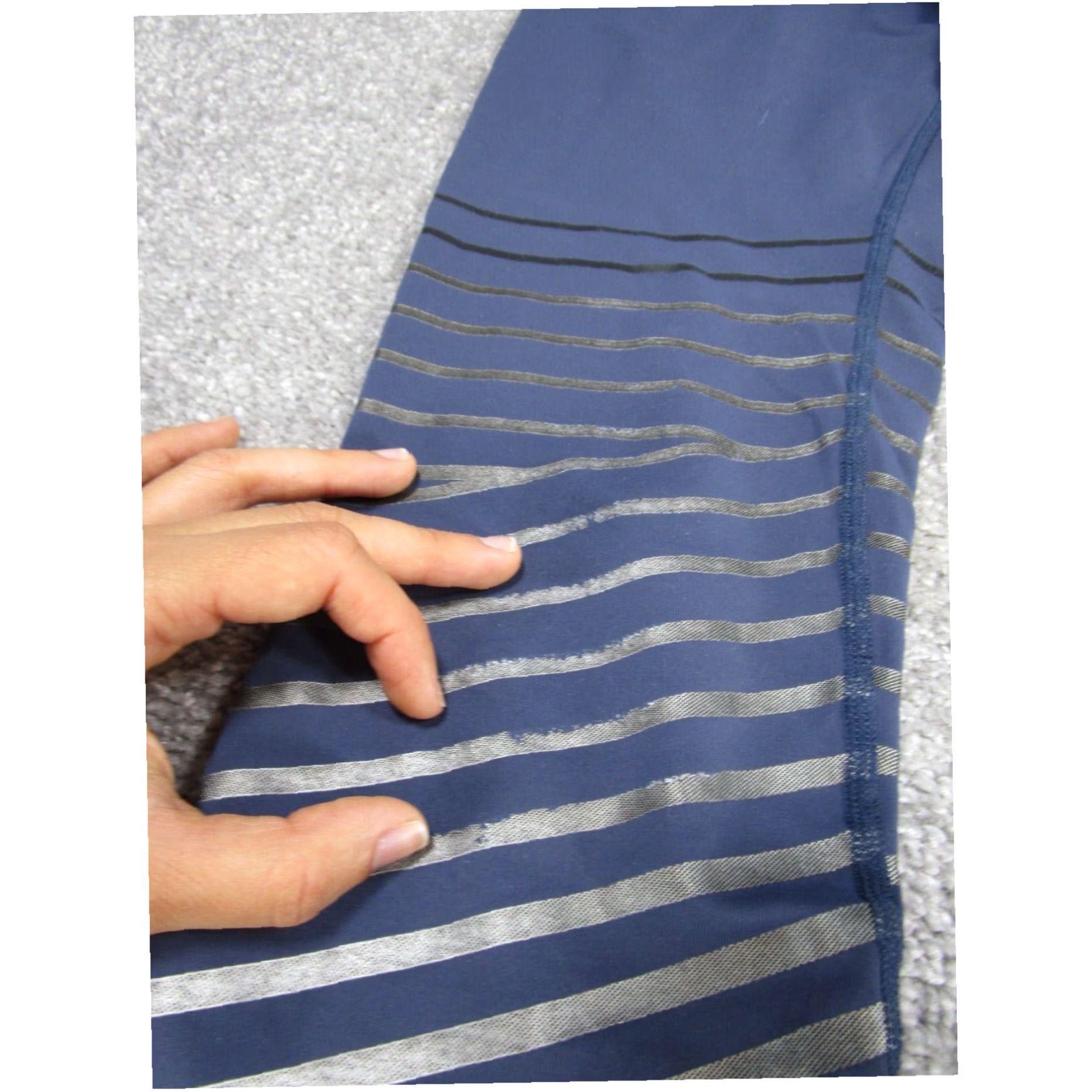 Nike Nike Dri Fit Blue Silver Striped Compression Leggings Women's Small Size 28" / US 6 / IT 42 - 3 Thumbnail