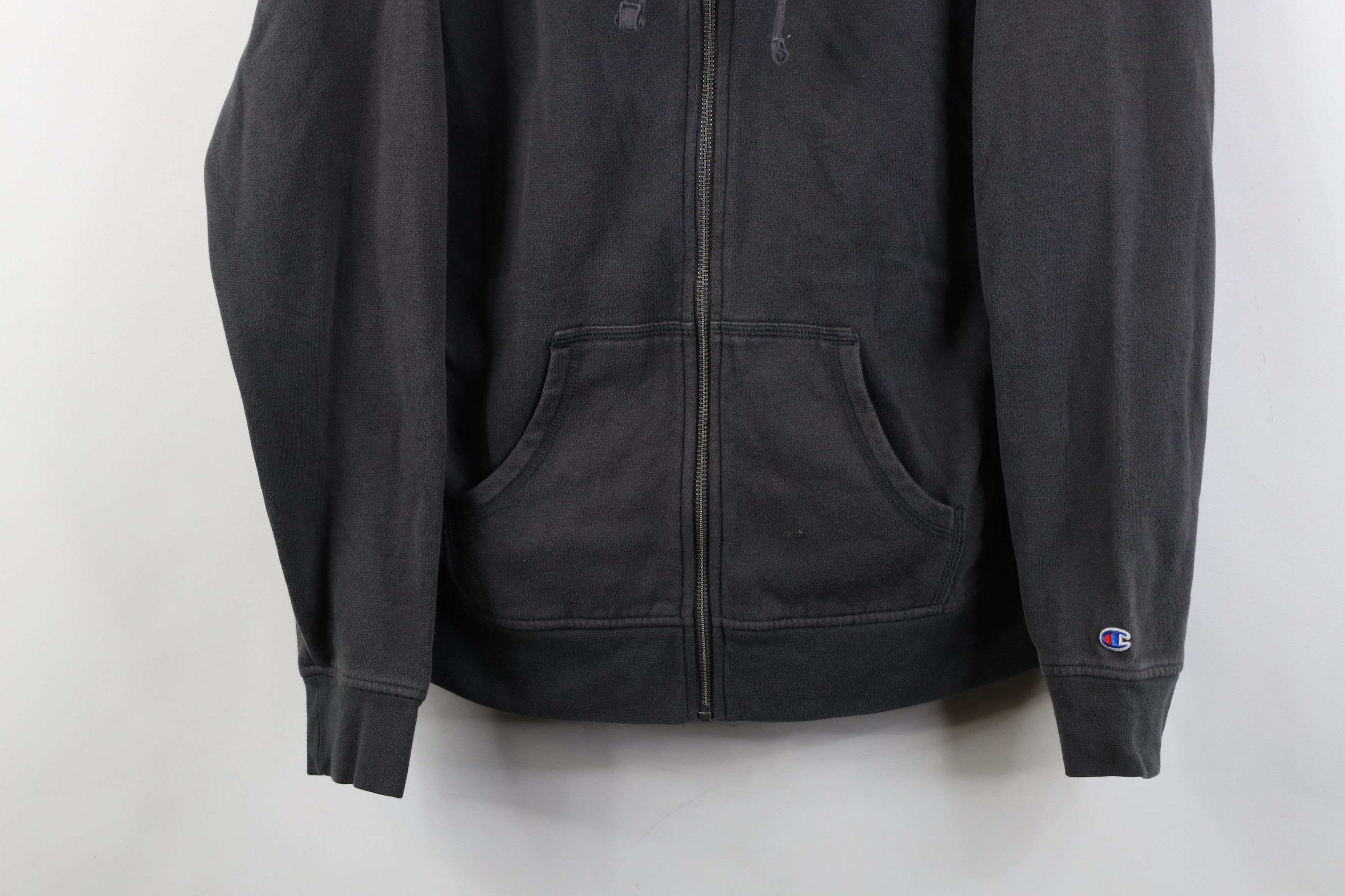 Champion Vintage Y2K Champion Spell Out Full Zip Hoodie Gray Size M / US 6-8 / IT 42-44 - 3 Thumbnail